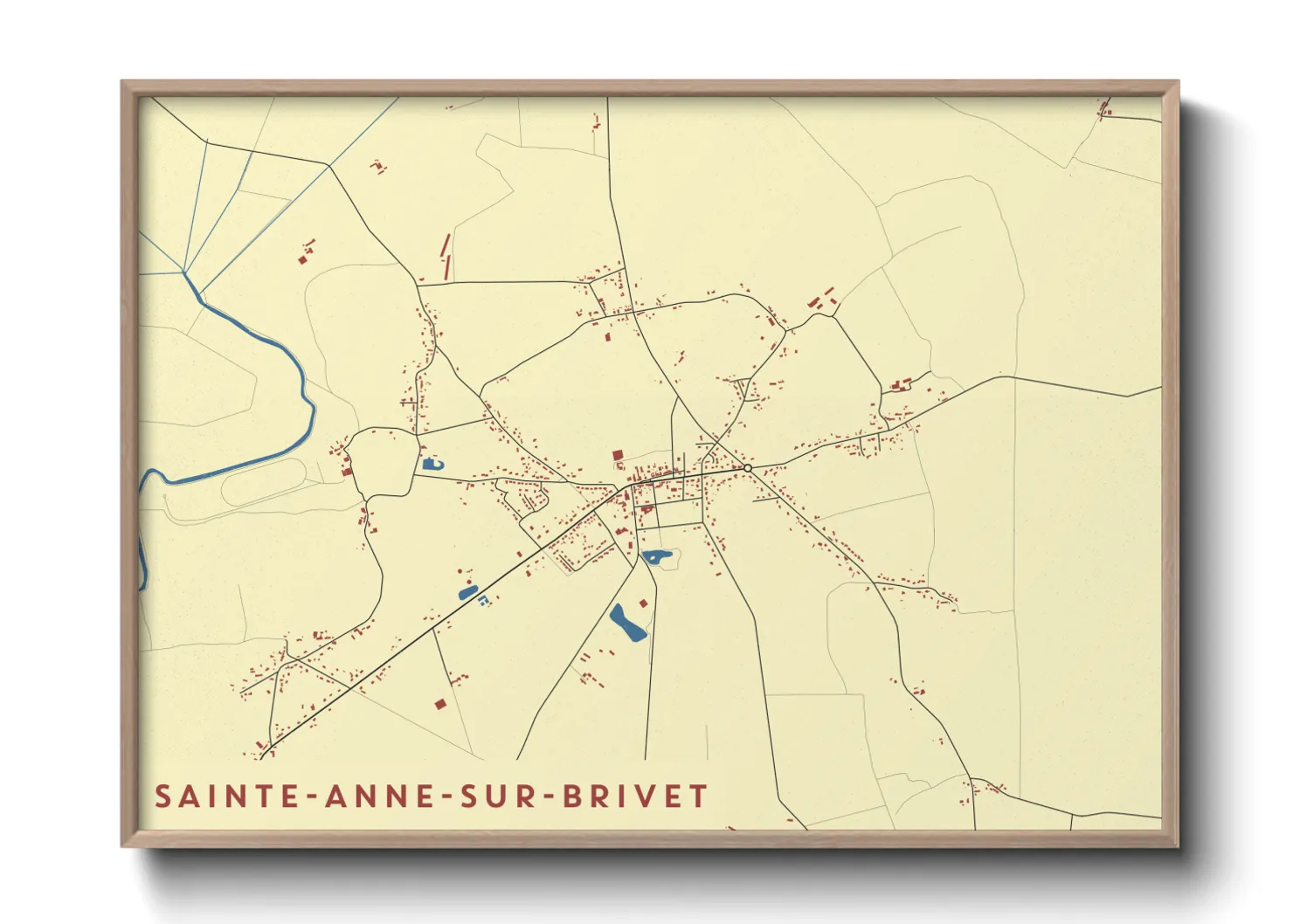 Une affiche de carte sur Sainte-Anne-sur-Brivet