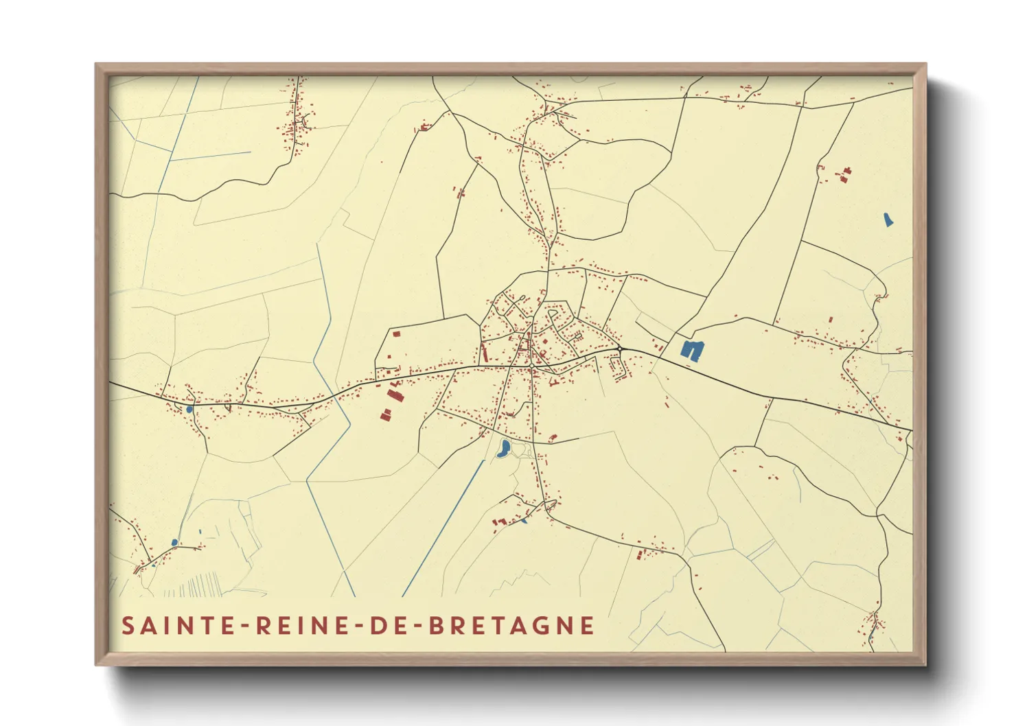 Une affiche de carte sur Sainte-Reine-de-Bretagne