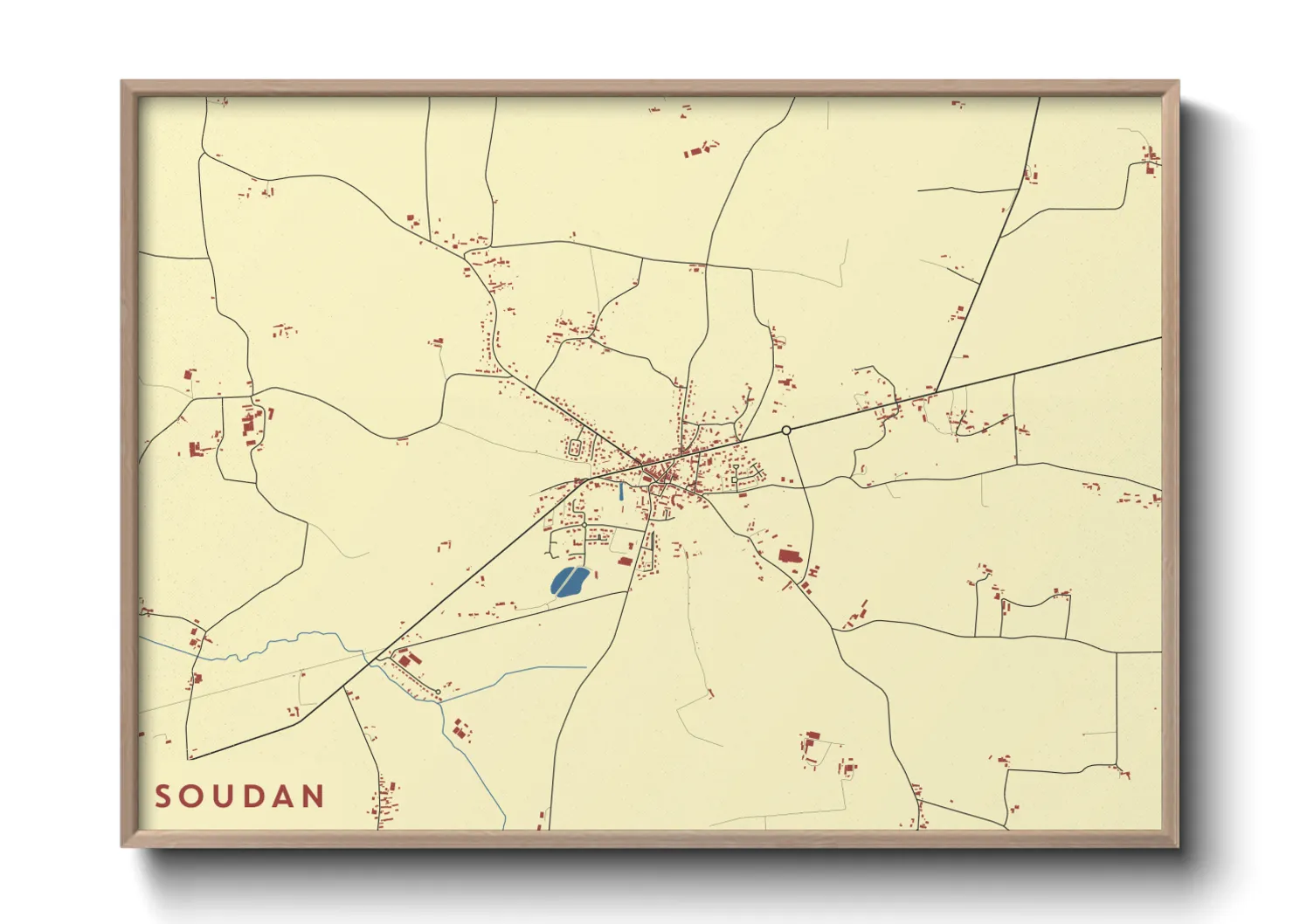 Une affiche de carte sur Soudan