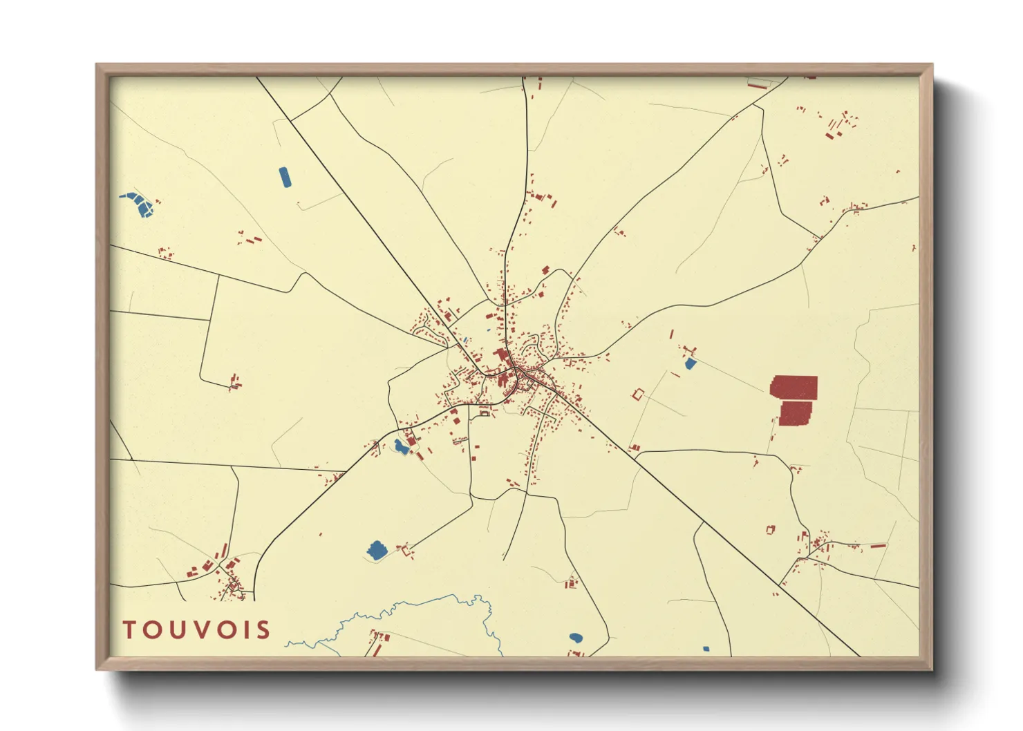 Une affiche de carte sur Touvois