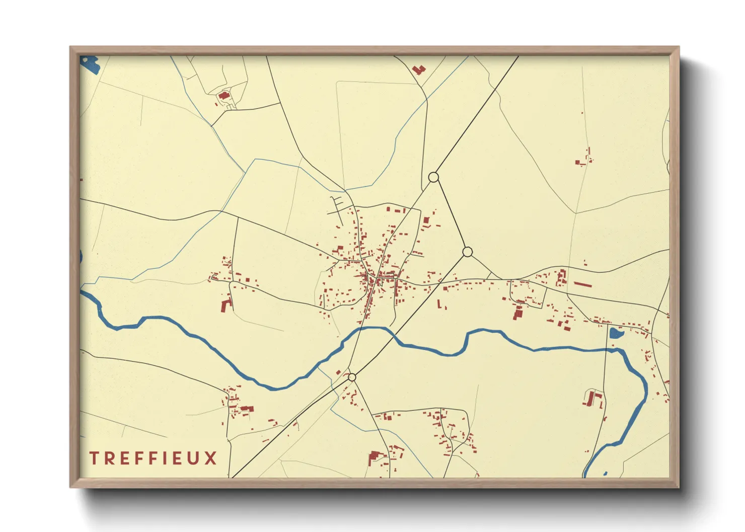 Une affiche de carte sur Treffieux