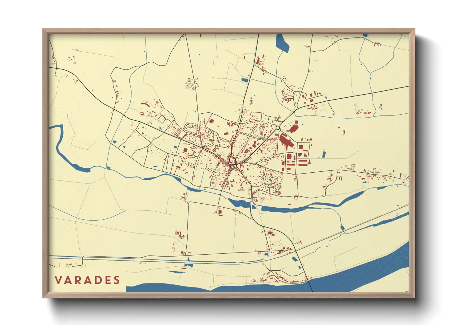Une affiche de carte sur Varades