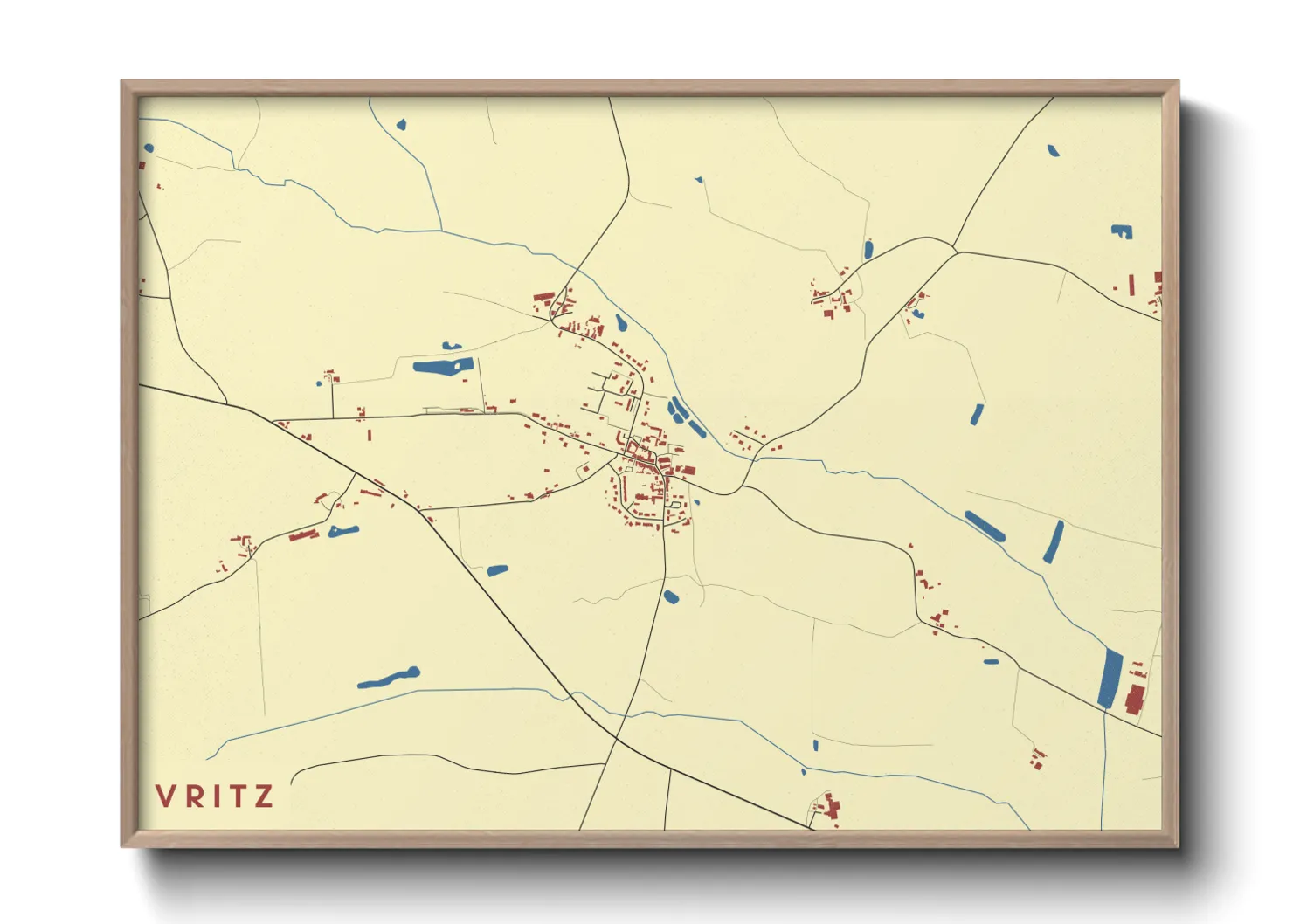 Une affiche de carte sur Vritz