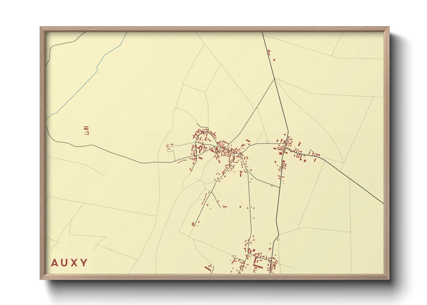 Une affiche de carte sur Auxy