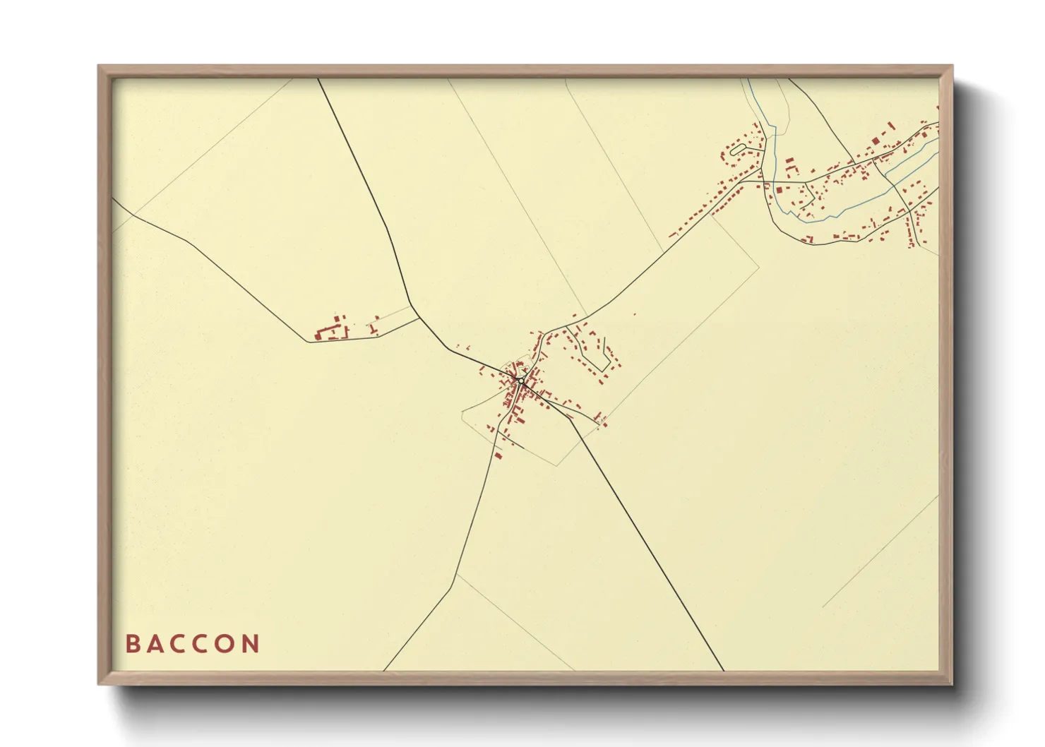 Une affiche de carte sur Baccon