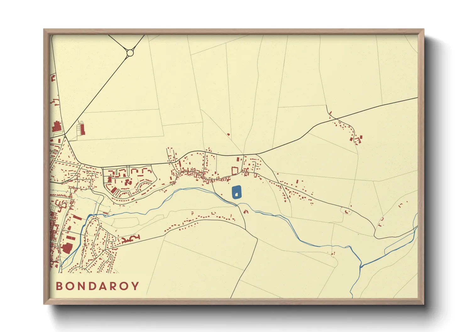 Une affiche de carte sur Bondaroy