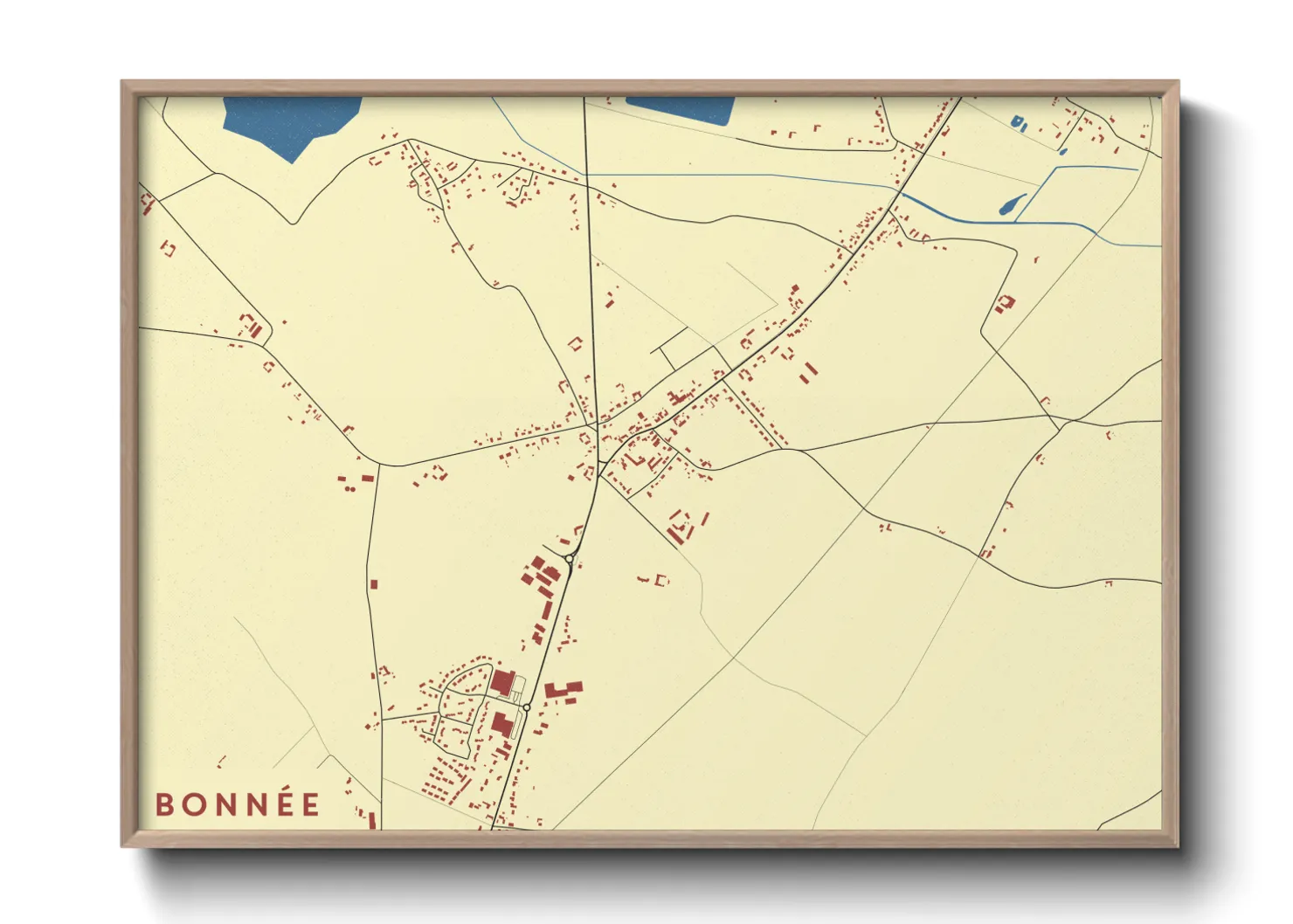 Une affiche de carte sur Bonnée