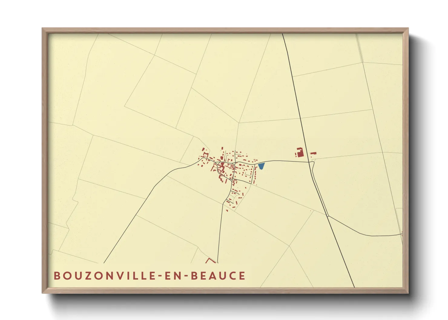 Une affiche de carte sur Bouzonville-en-Beauce