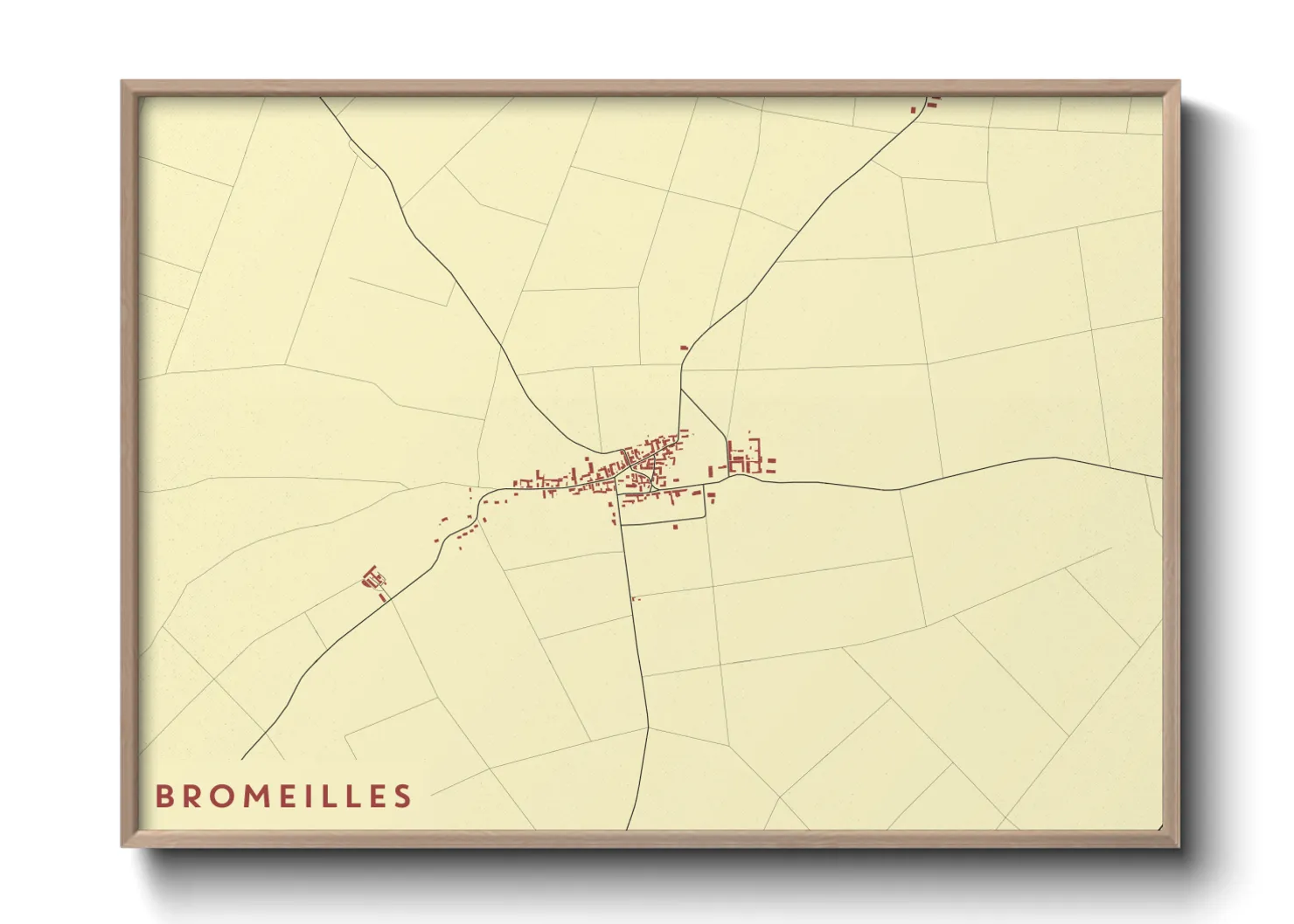 Une affiche de carte sur Bromeilles