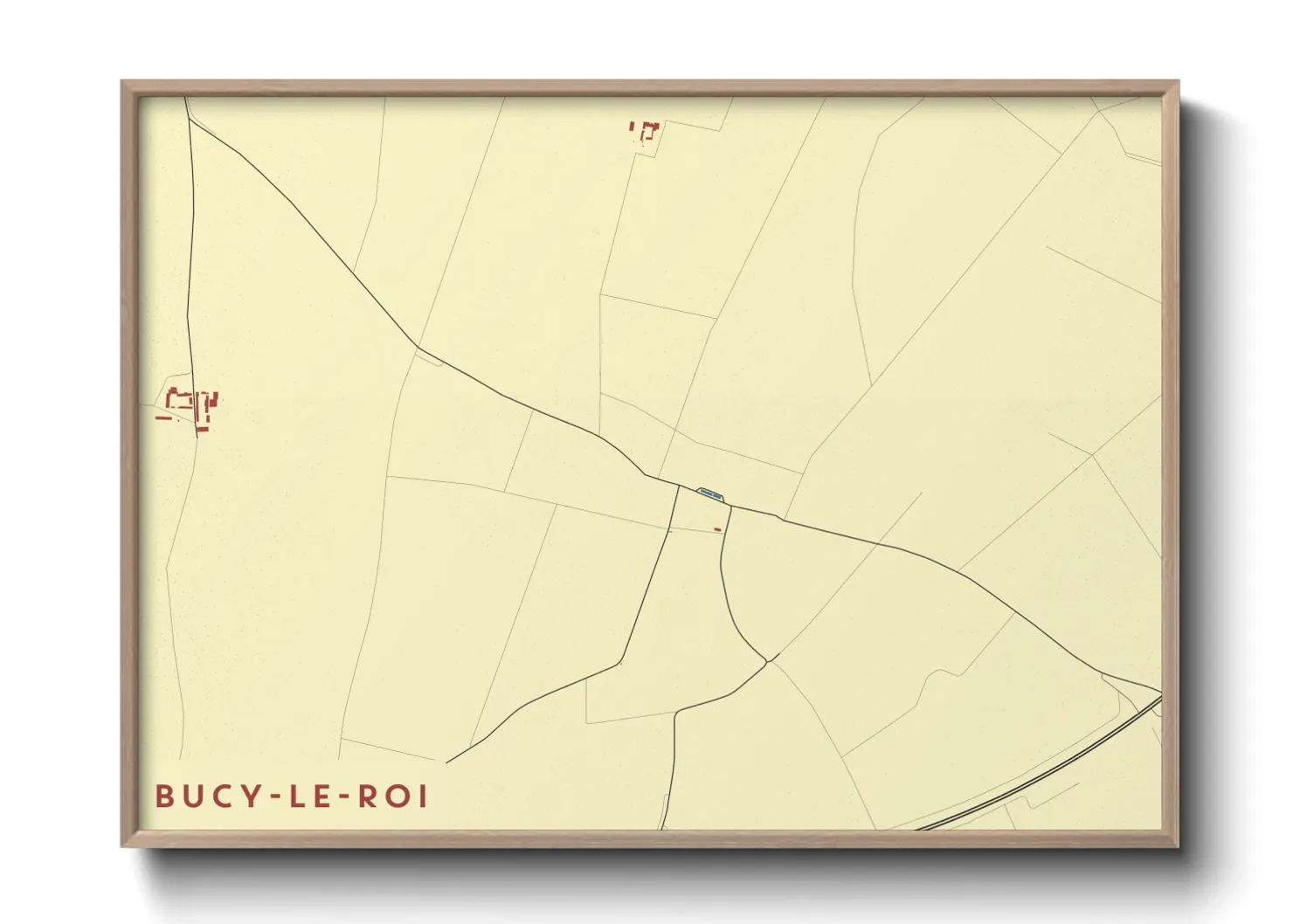 Une affiche de carte sur Bucy-le-Roi