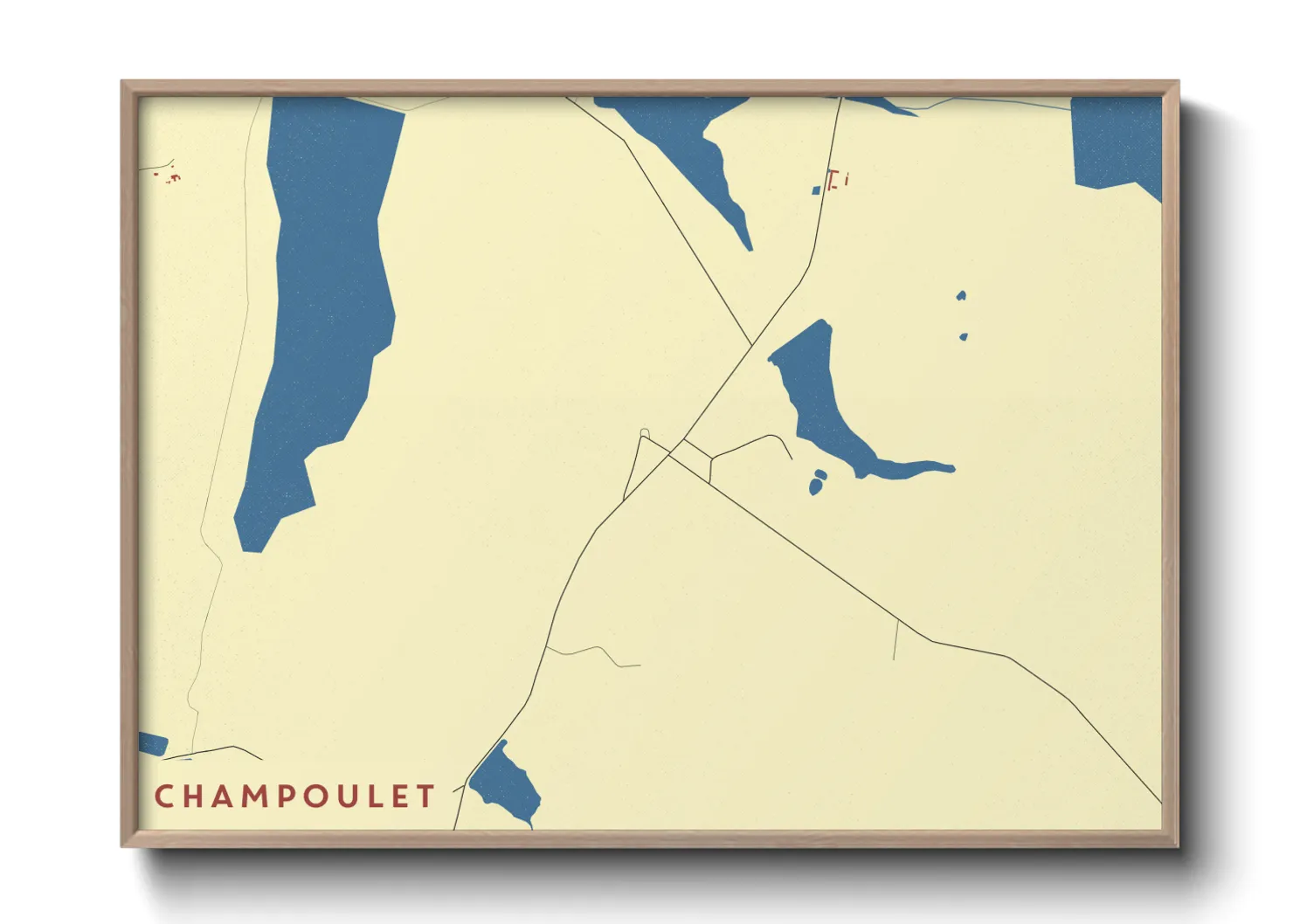 Une affiche de carte sur Champoulet