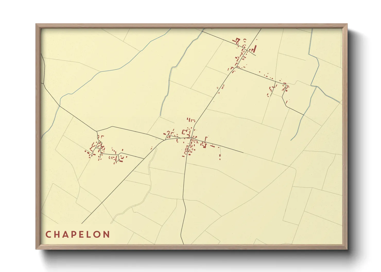 Une affiche de carte sur Chapelon
