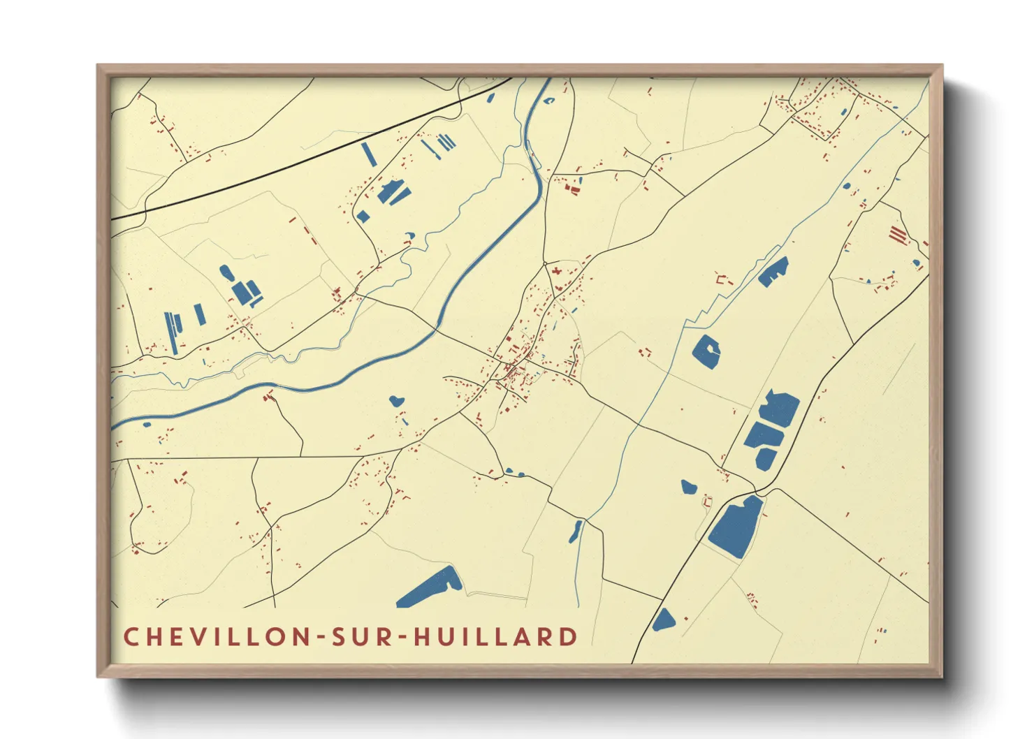 Une affiche de carte sur Chevillon-sur-Huillard