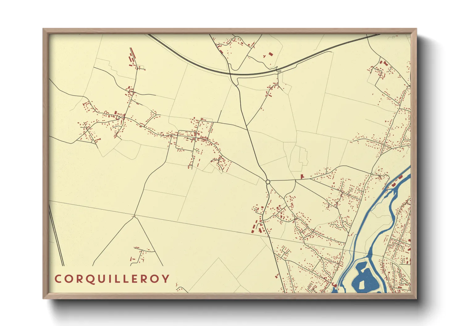 Une affiche de carte sur Corquilleroy