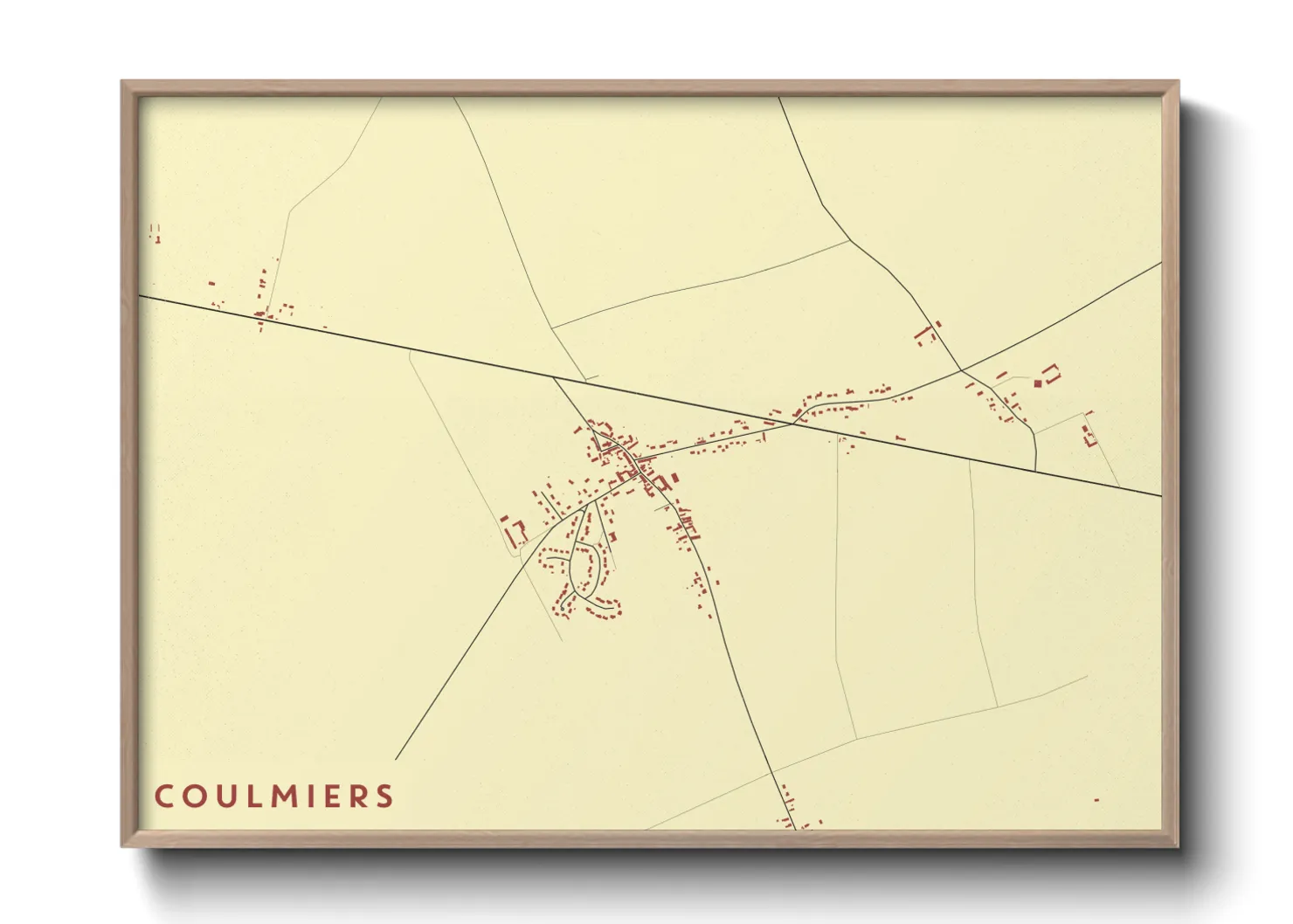 Une affiche de carte sur Coulmiers