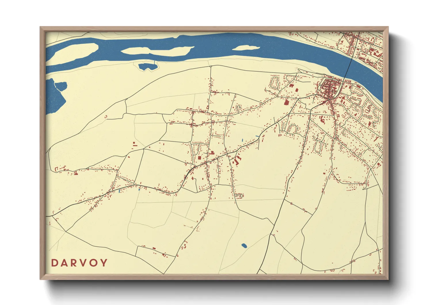 Une affiche de carte sur Darvoy