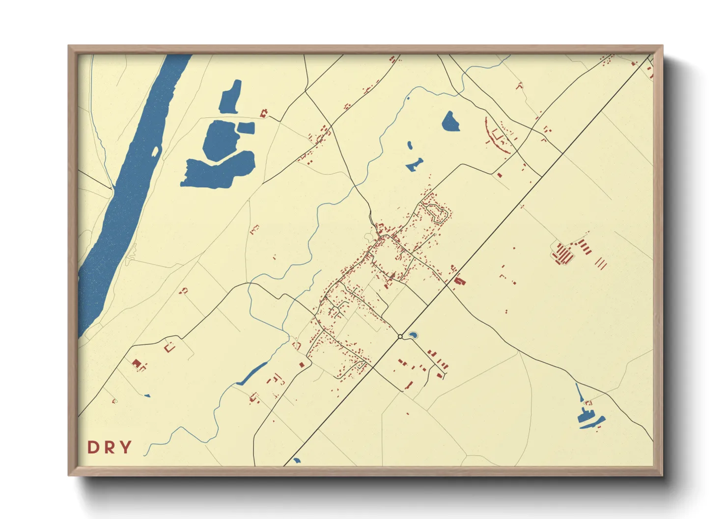 Une affiche de carte sur Dry