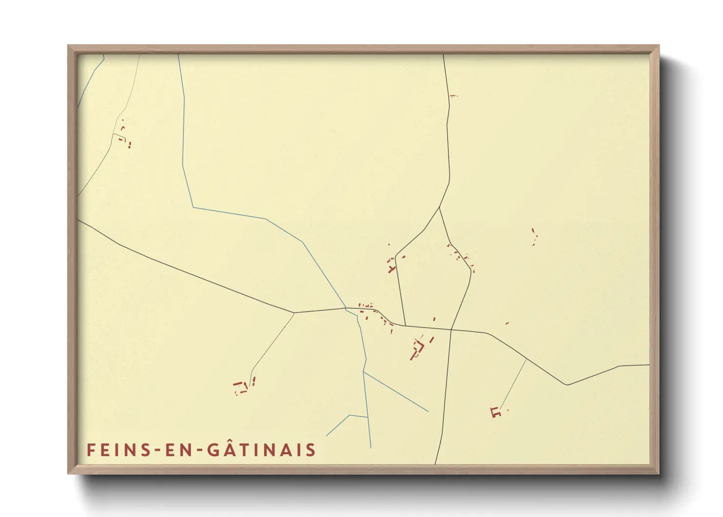 Une affiche de carte sur Feins-en-Gâtinais