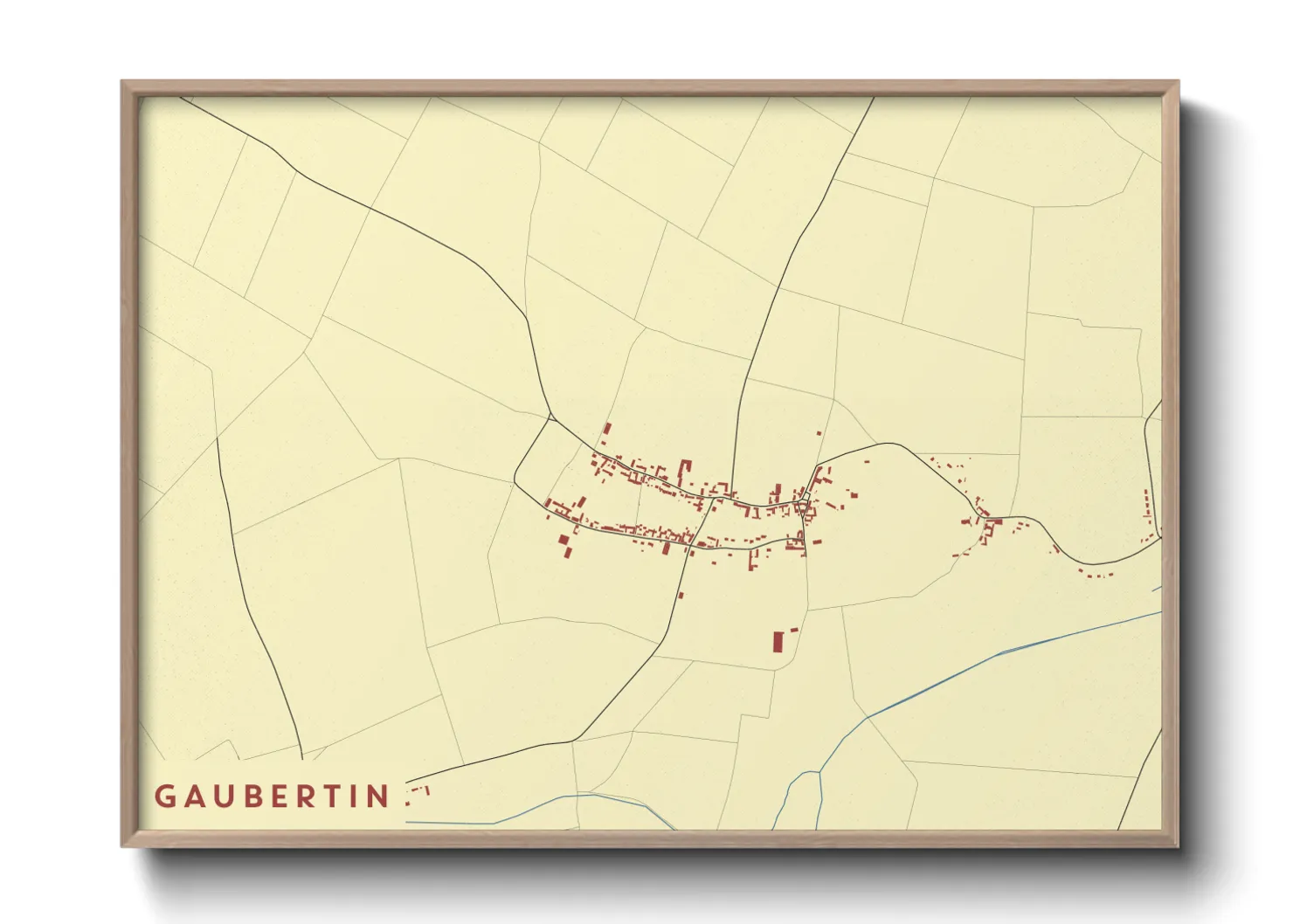 Une affiche de carte sur Gaubertin
