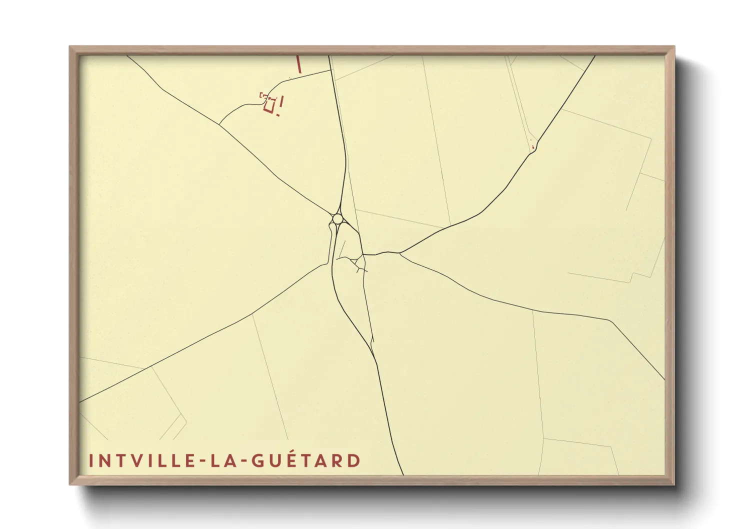 Une affiche de carte sur Intville-la-Guétard