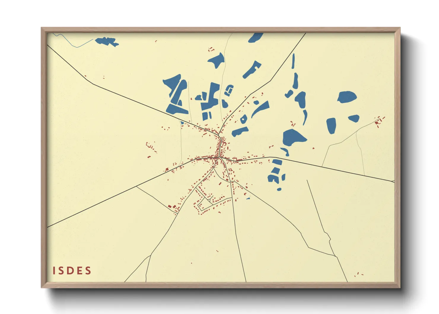 Une affiche de carte sur Isdes