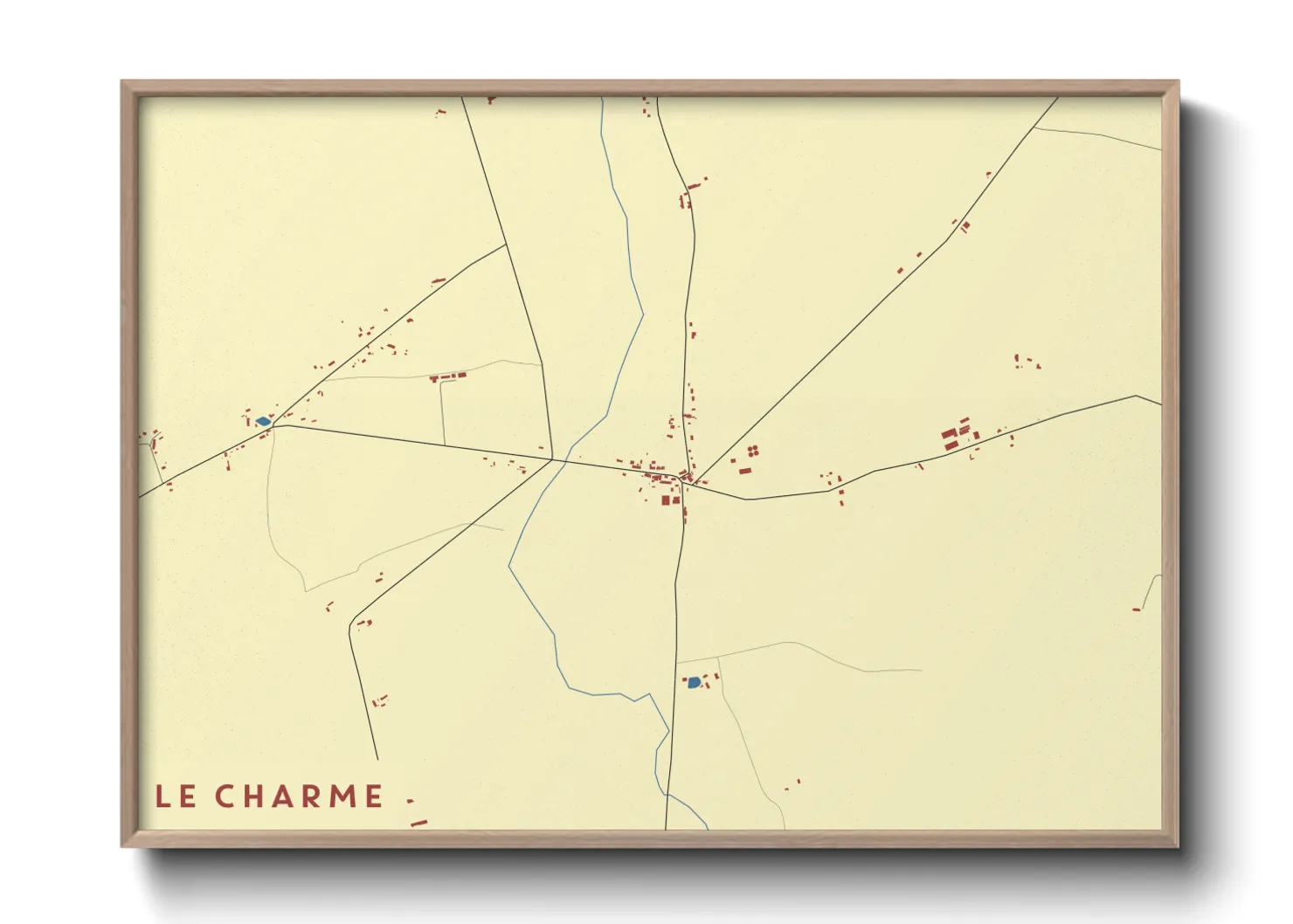 Une affiche de carte sur Le Charme