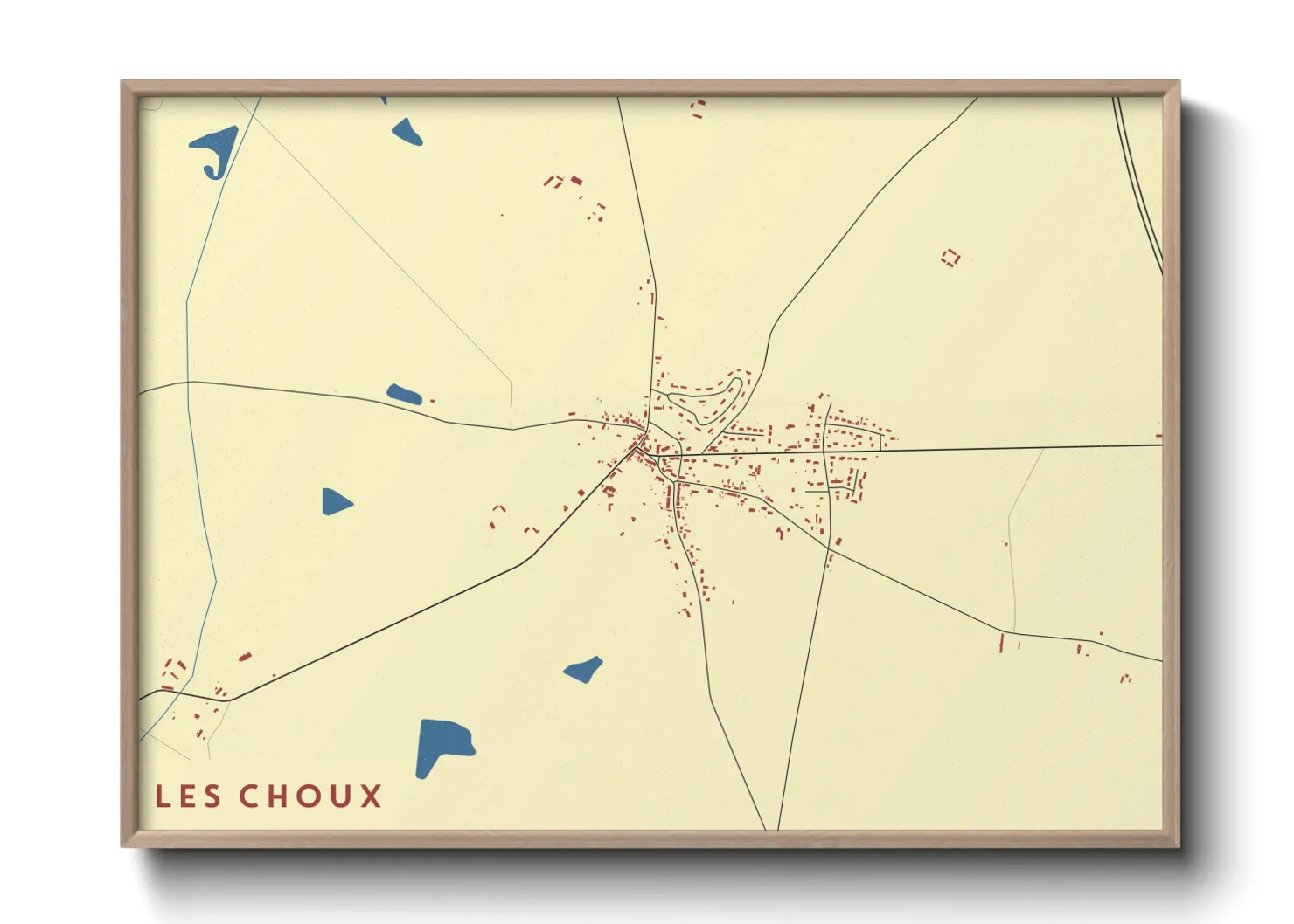 Une affiche de carte sur Les Choux