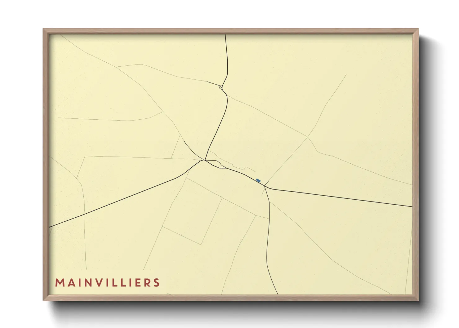 Une affiche de carte sur Mainvilliers