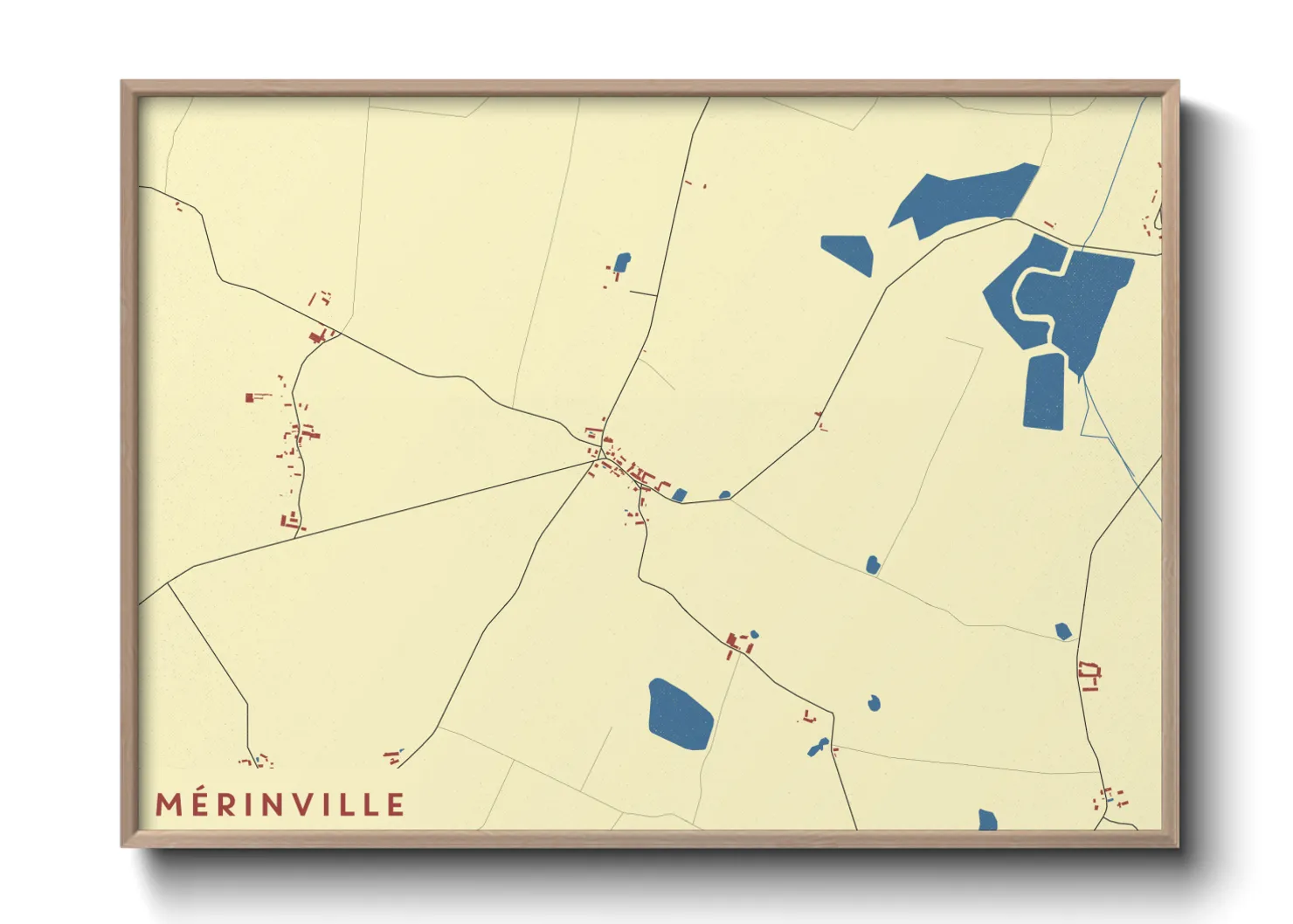 Une affiche de carte sur Mérinville
