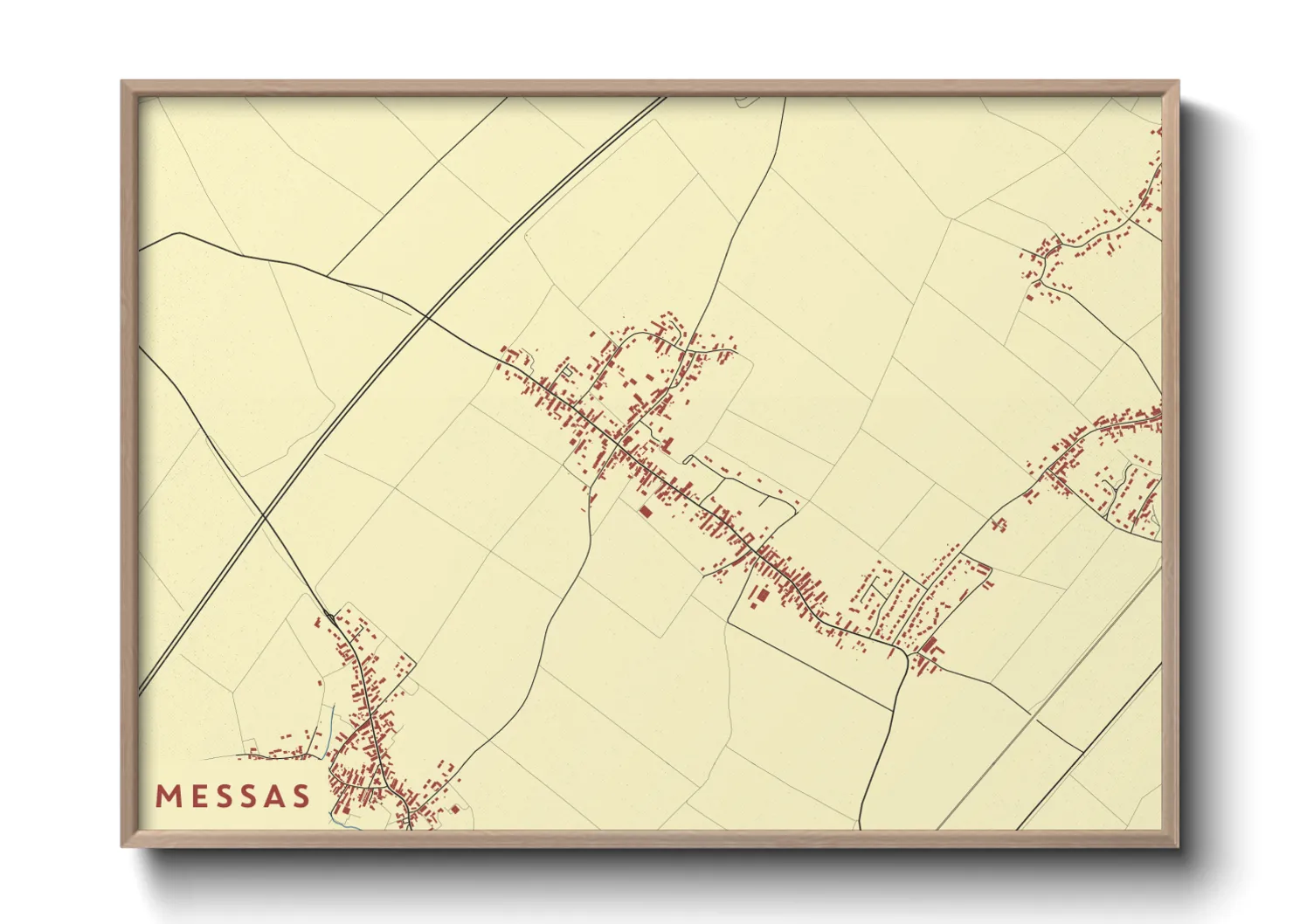Une affiche de carte sur Messas
