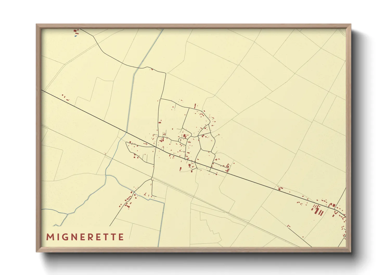 Une affiche de carte sur Mignerette