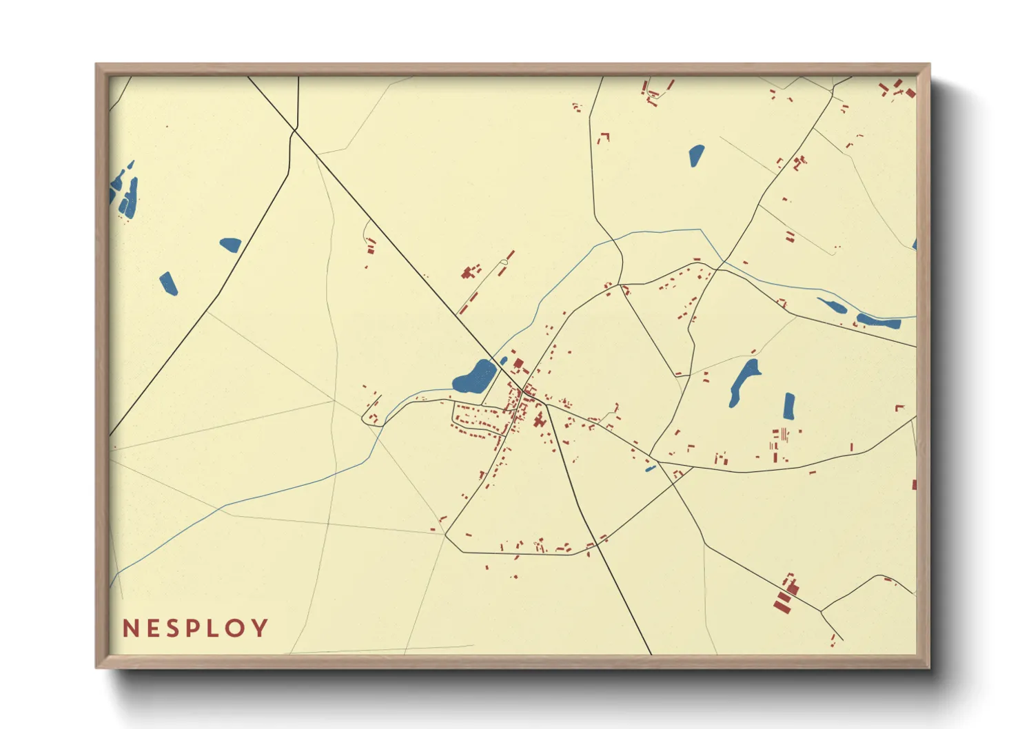 Une affiche de carte sur Nesploy