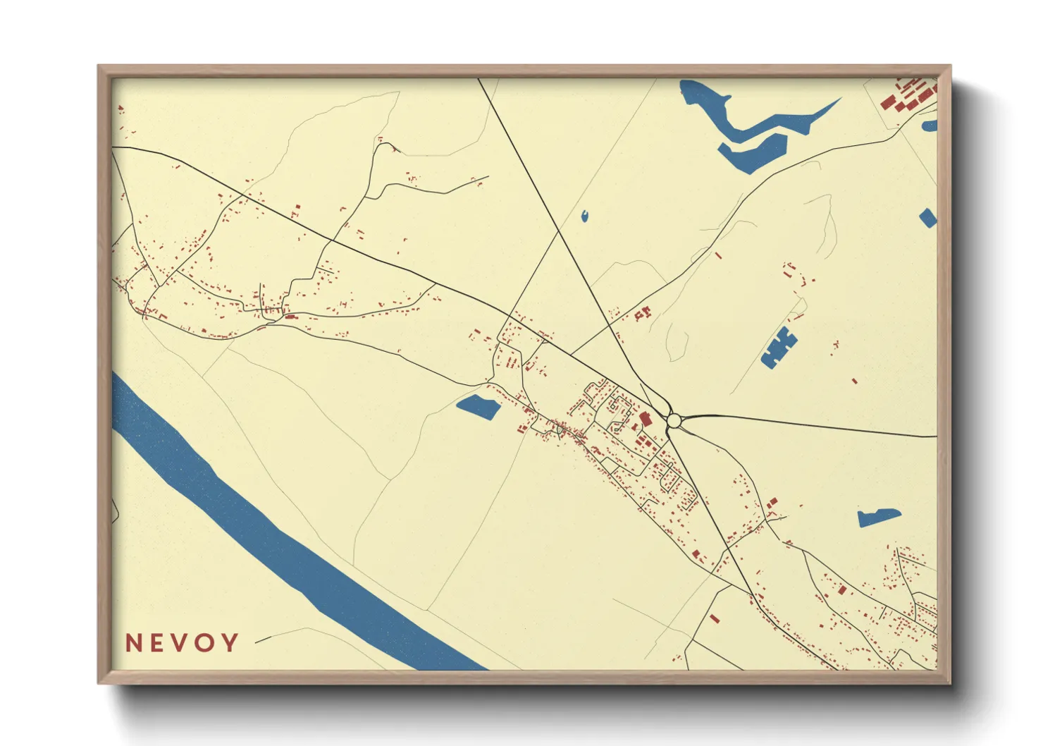 Une affiche de carte sur Nevoy