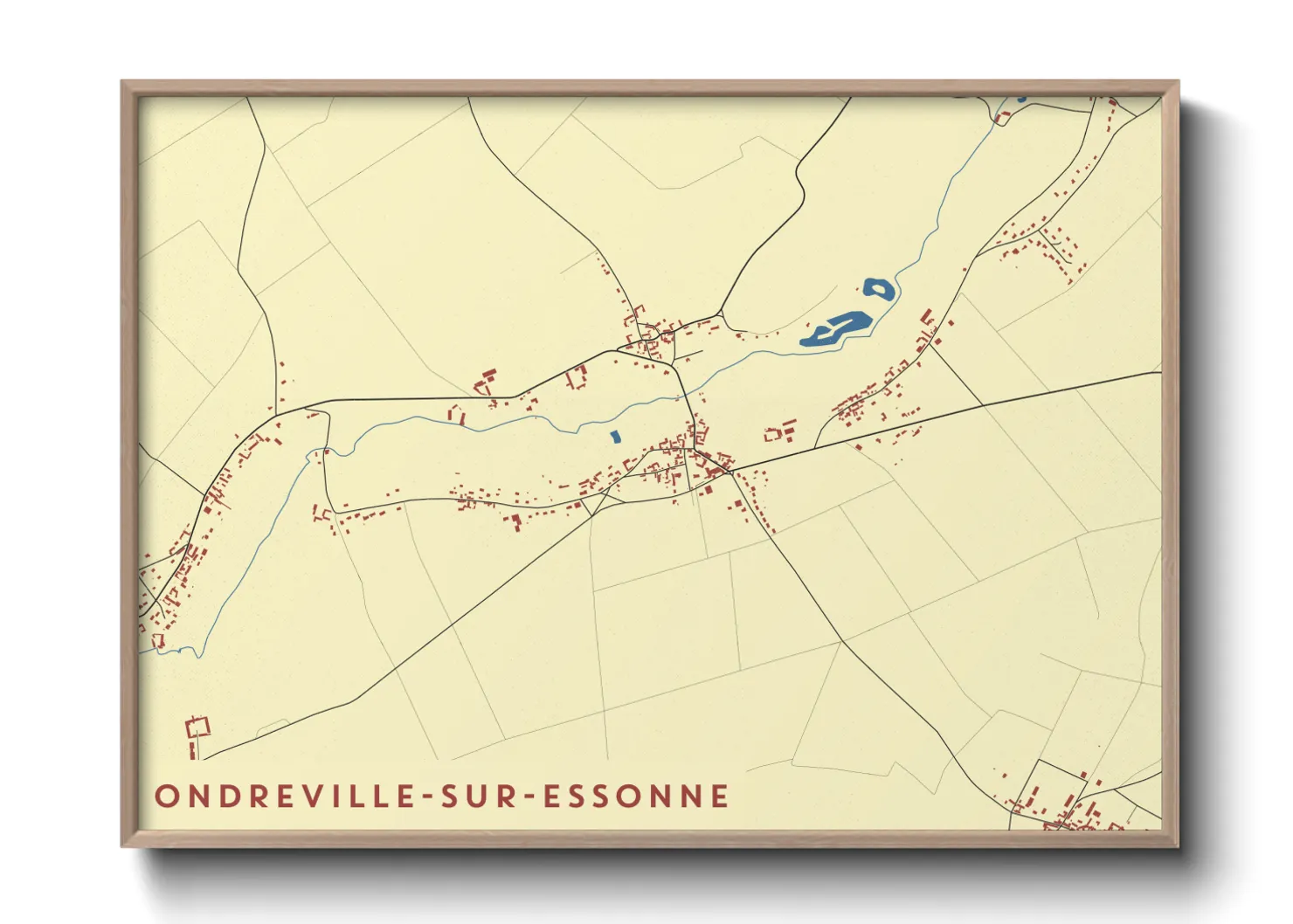 Une affiche de carte sur Ondreville-sur-Essonne
