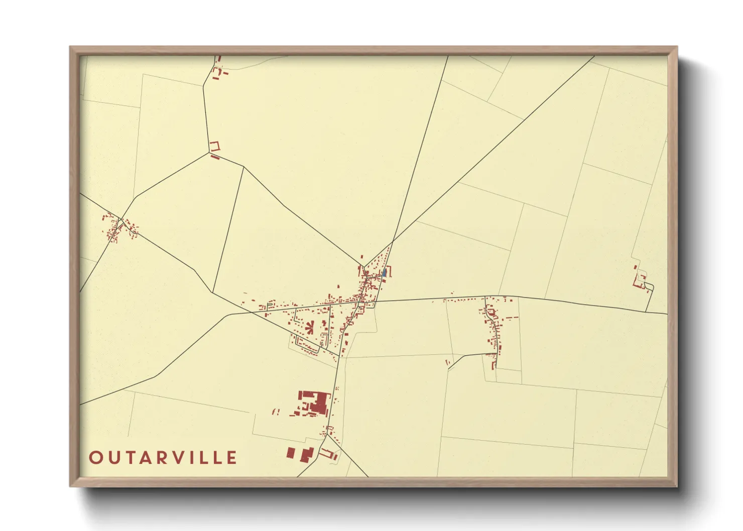 Une affiche de carte sur Outarville