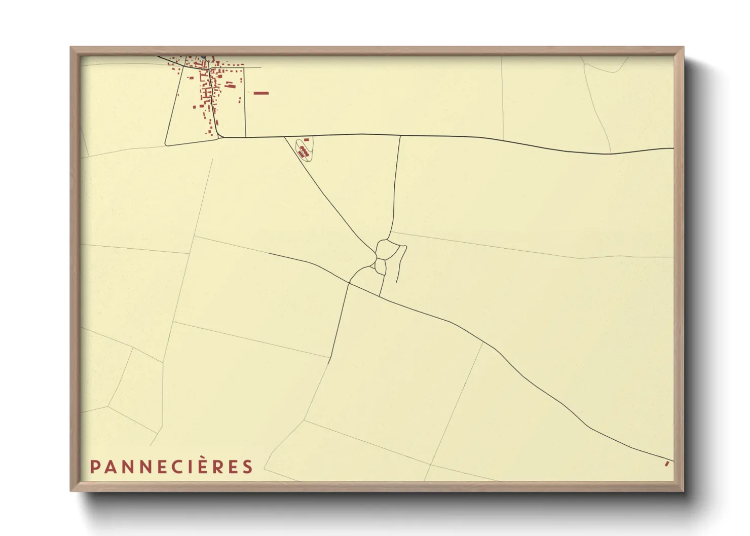 Une affiche de carte sur Pannecières