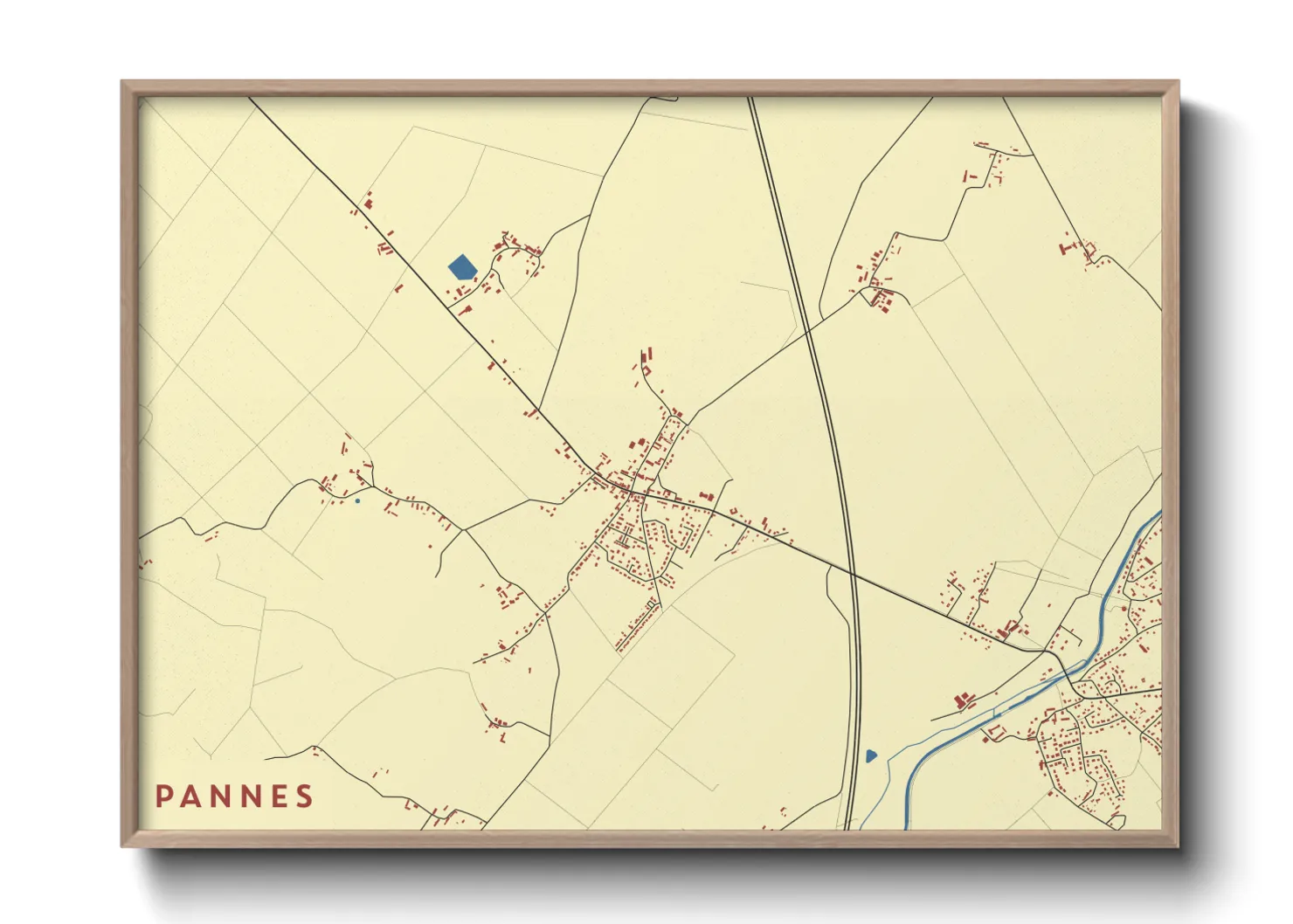 Une affiche de carte sur Pannes