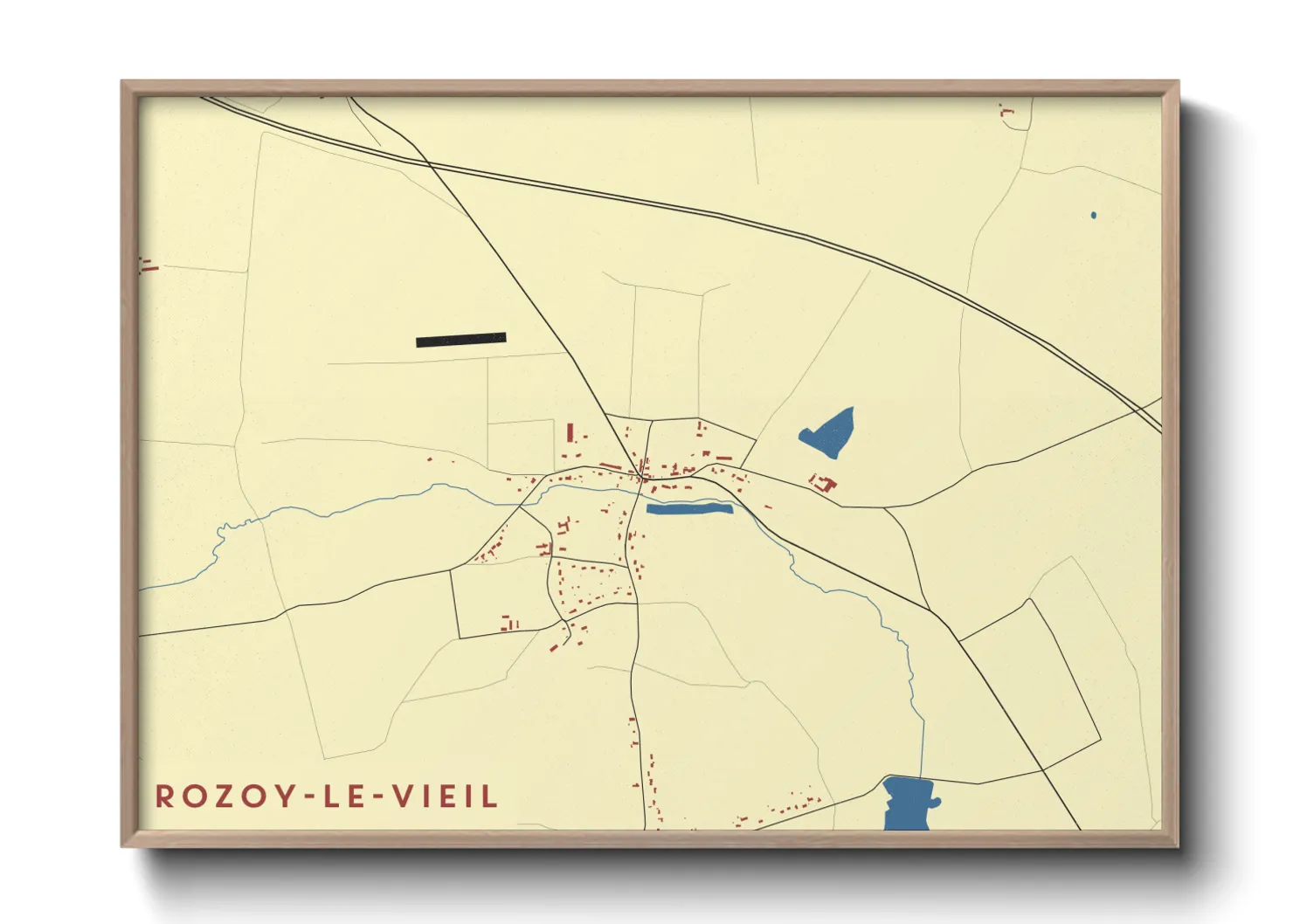 Une affiche de carte sur Rozoy-le-Vieil