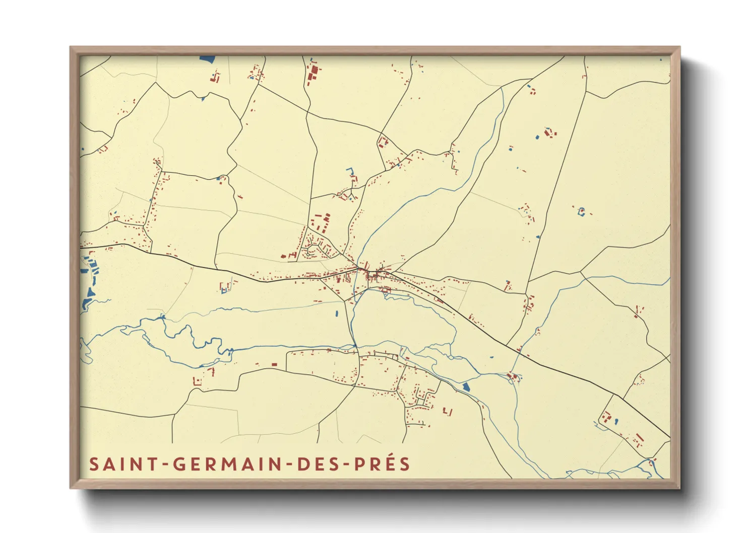 Une affiche de carte sur Saint-Germain-des-Prés