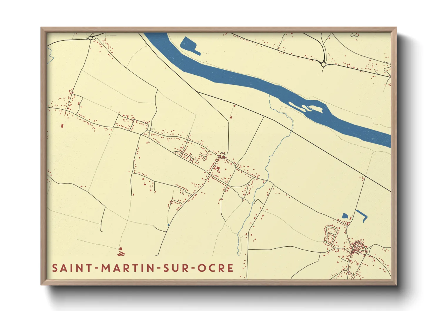 Une affiche de carte sur Saint-Martin-sur-Ocre