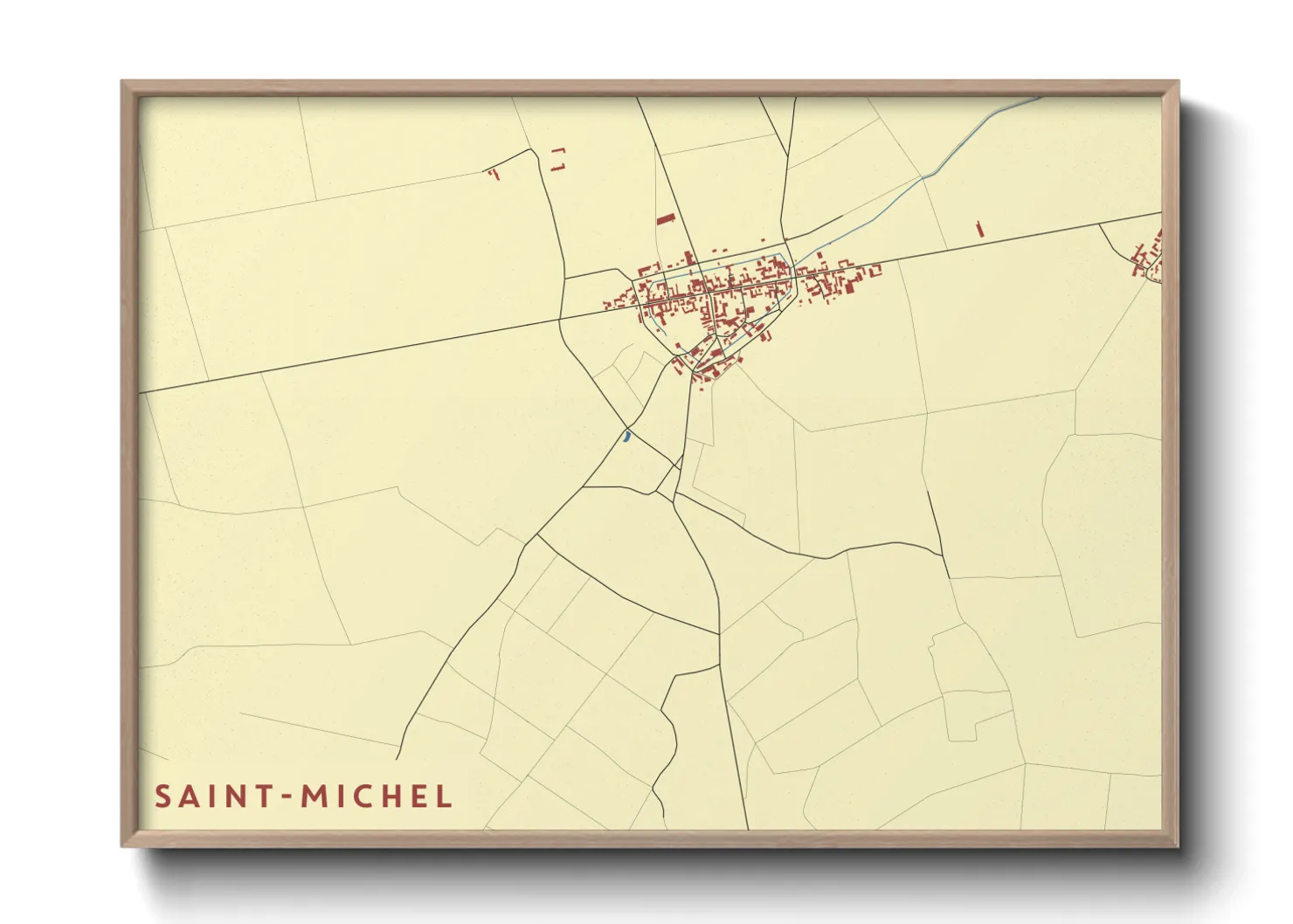 Une affiche de carte sur Saint-Michel