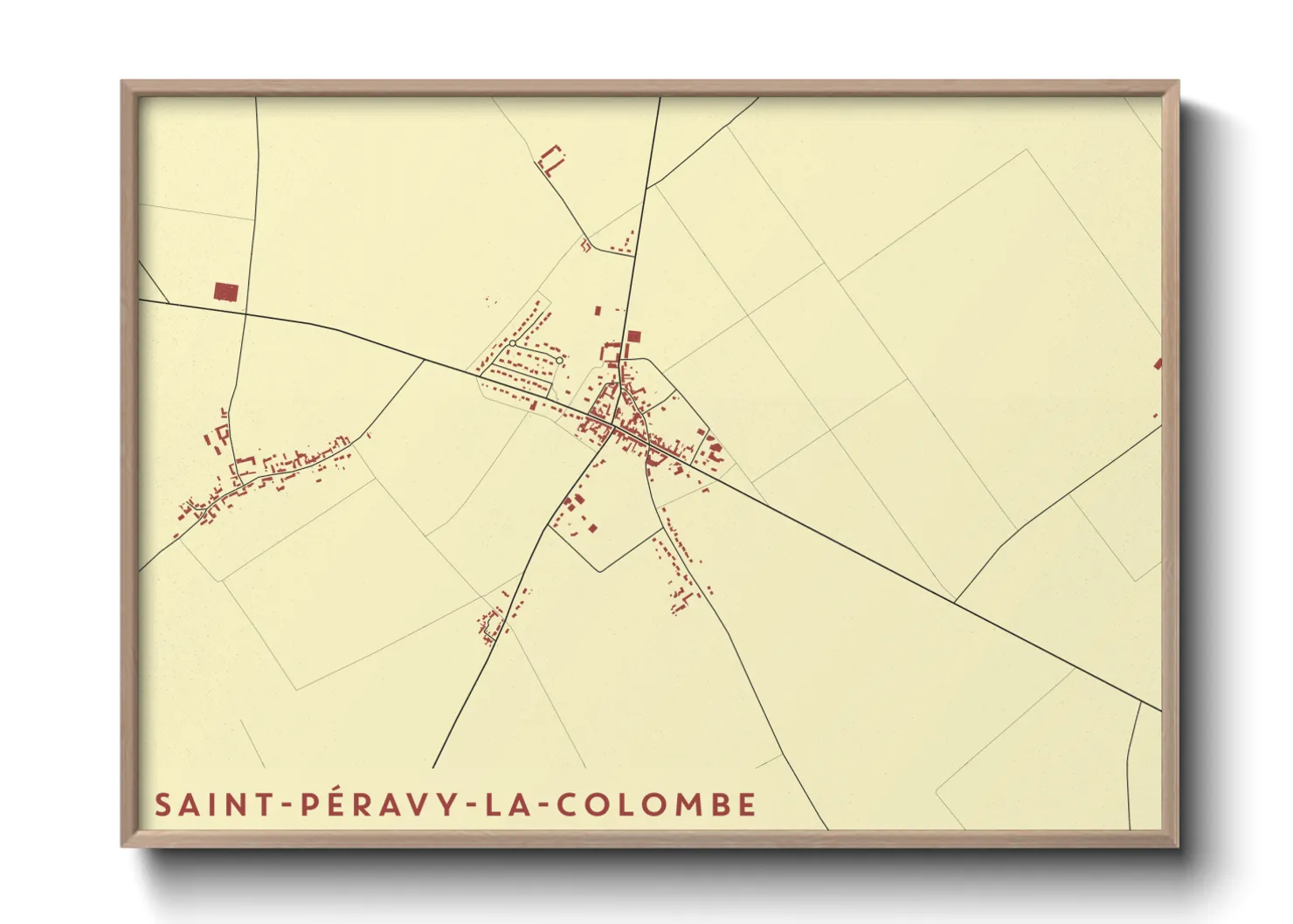 Une affiche de carte sur Saint-Péravy-la-Colombe