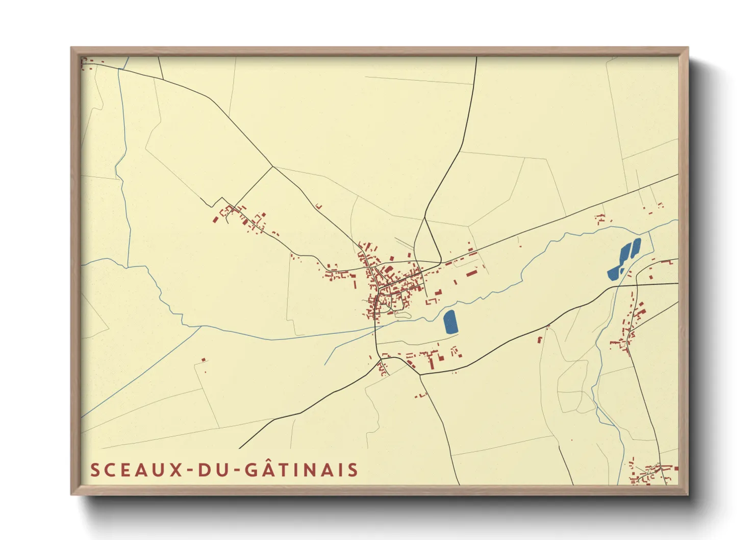 Une affiche de carte sur Sceaux-du-Gâtinais