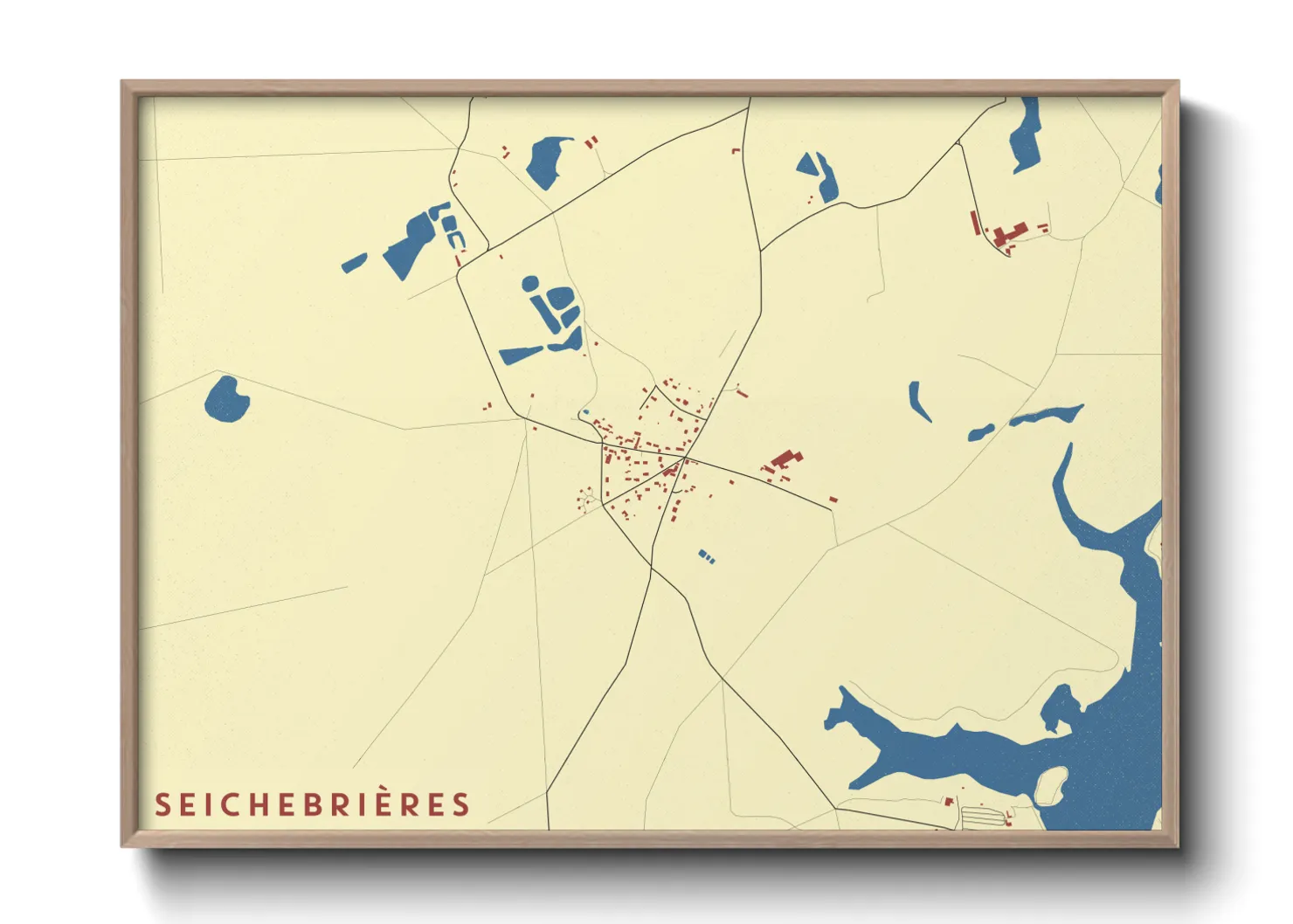 Une affiche de carte sur Seichebrières