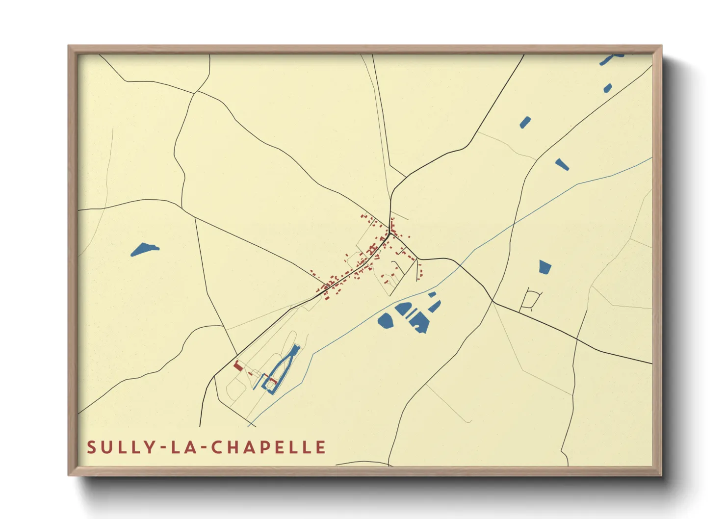 Une affiche de carte sur Sully-la-Chapelle