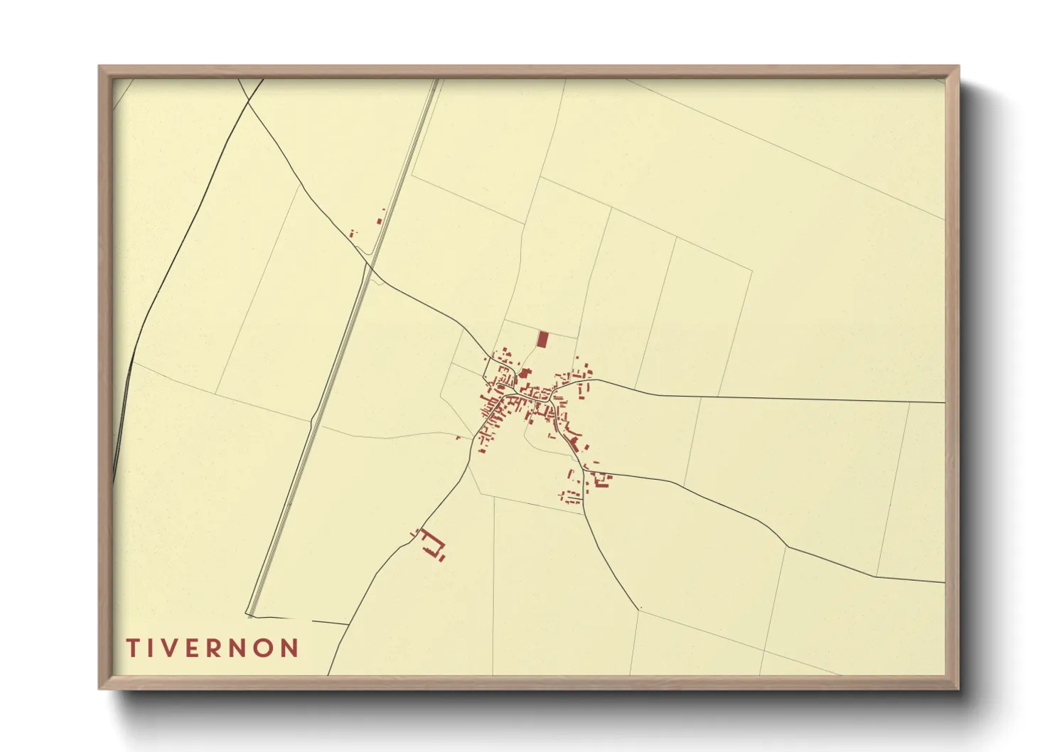 Une affiche de carte sur Tivernon