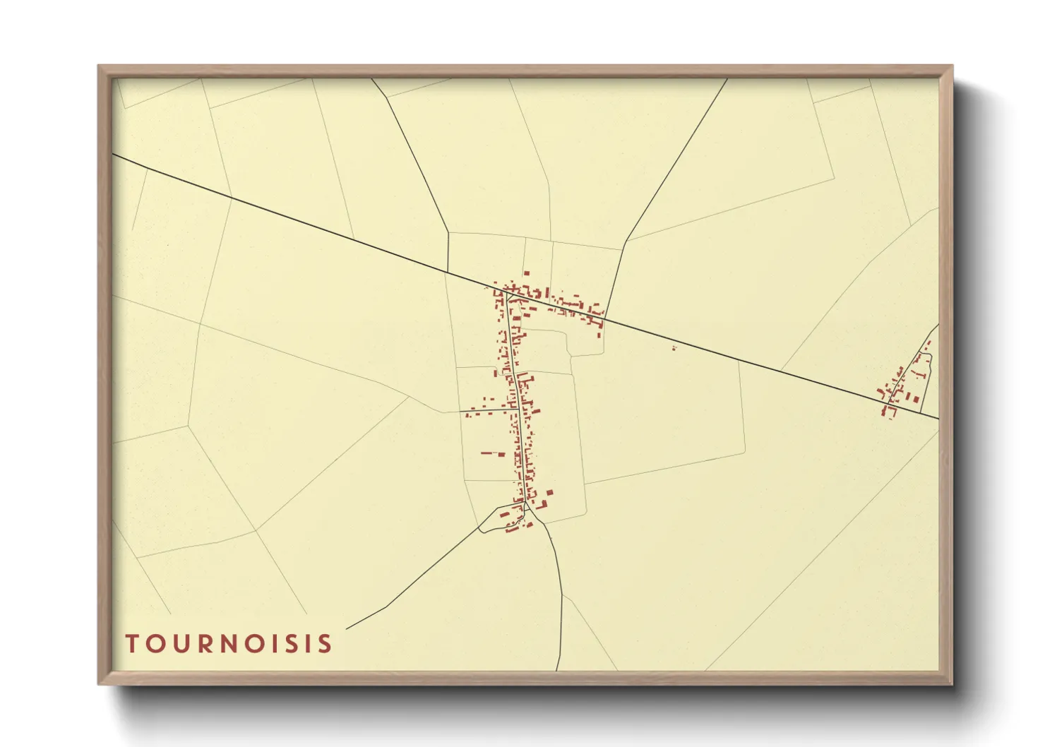 Une affiche de carte sur Tournoisis