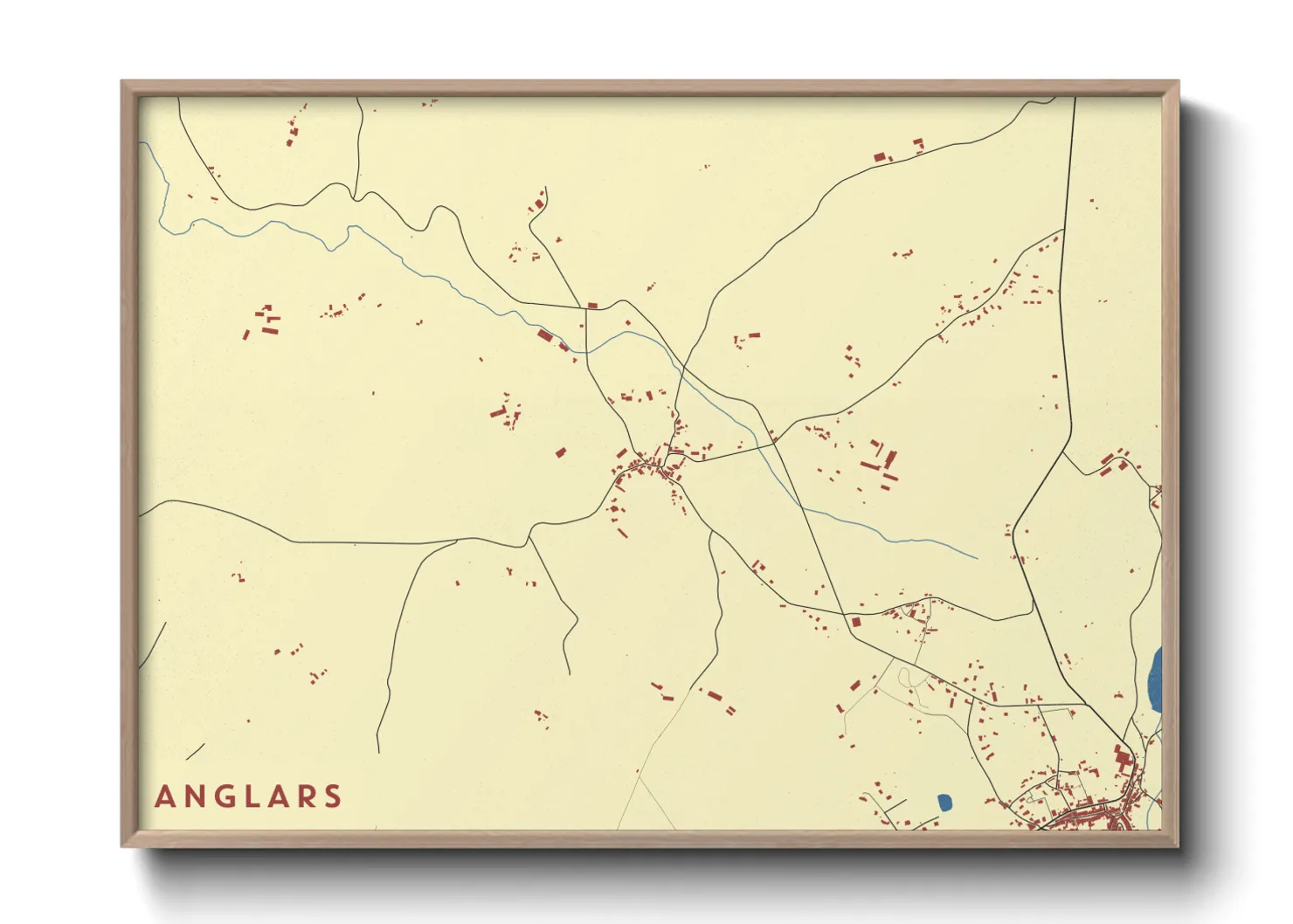 Une affiche de carte sur Anglars