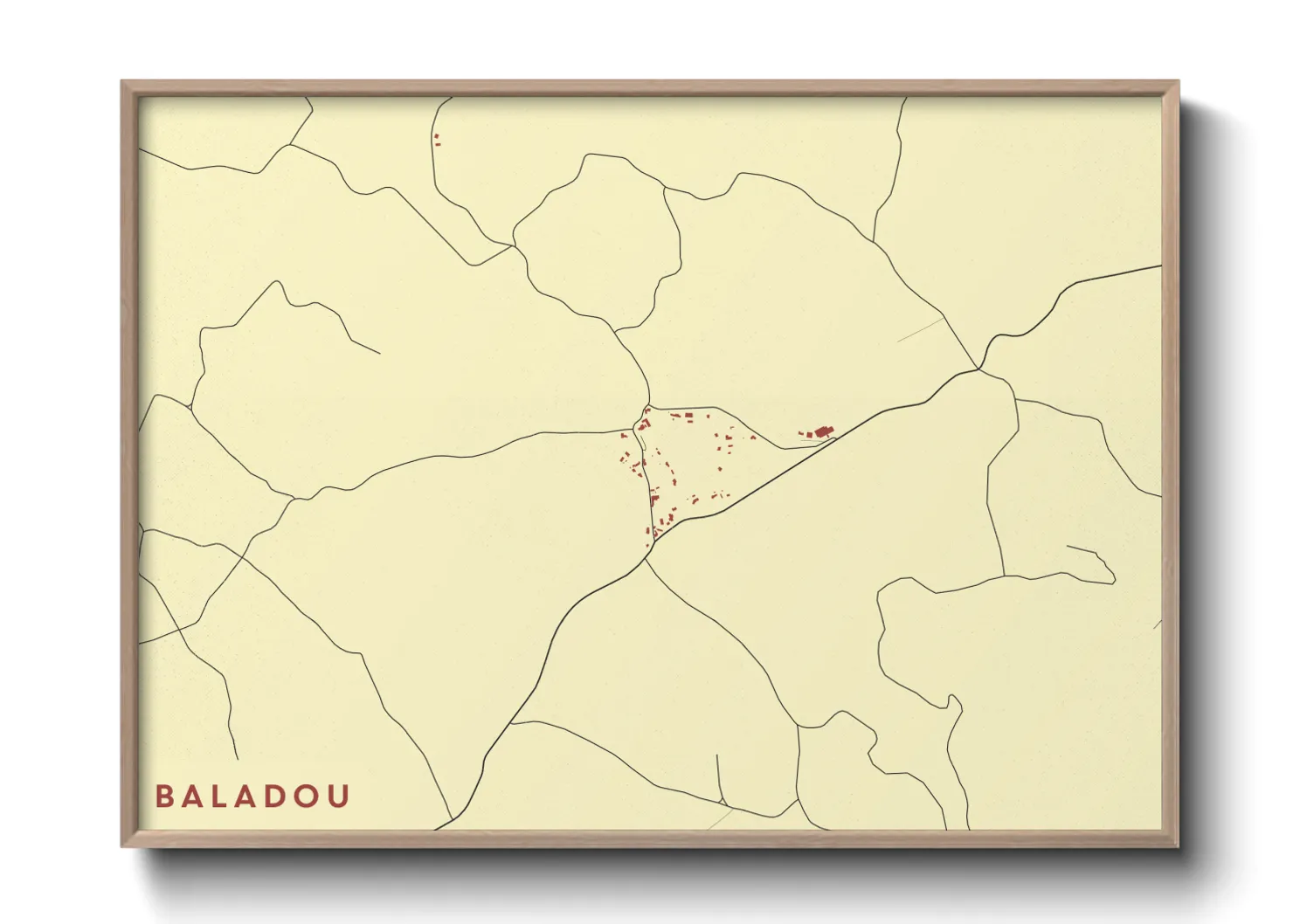 Une affiche de carte sur Baladou