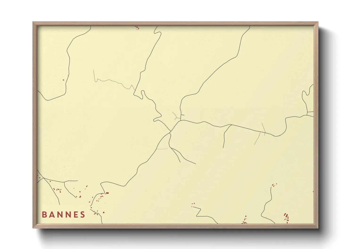 Une affiche de carte sur Bannes